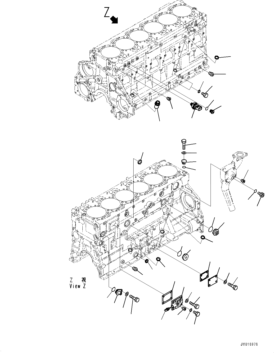 Схема запчастей Komatsu SAA6D125E-6B - ЭЛЕМЕНТЫ БЛОКА ЦИЛИНДРОВ (№7-) ЭЛЕМЕНТЫ БЛОКА ЦИЛИНДРОВ