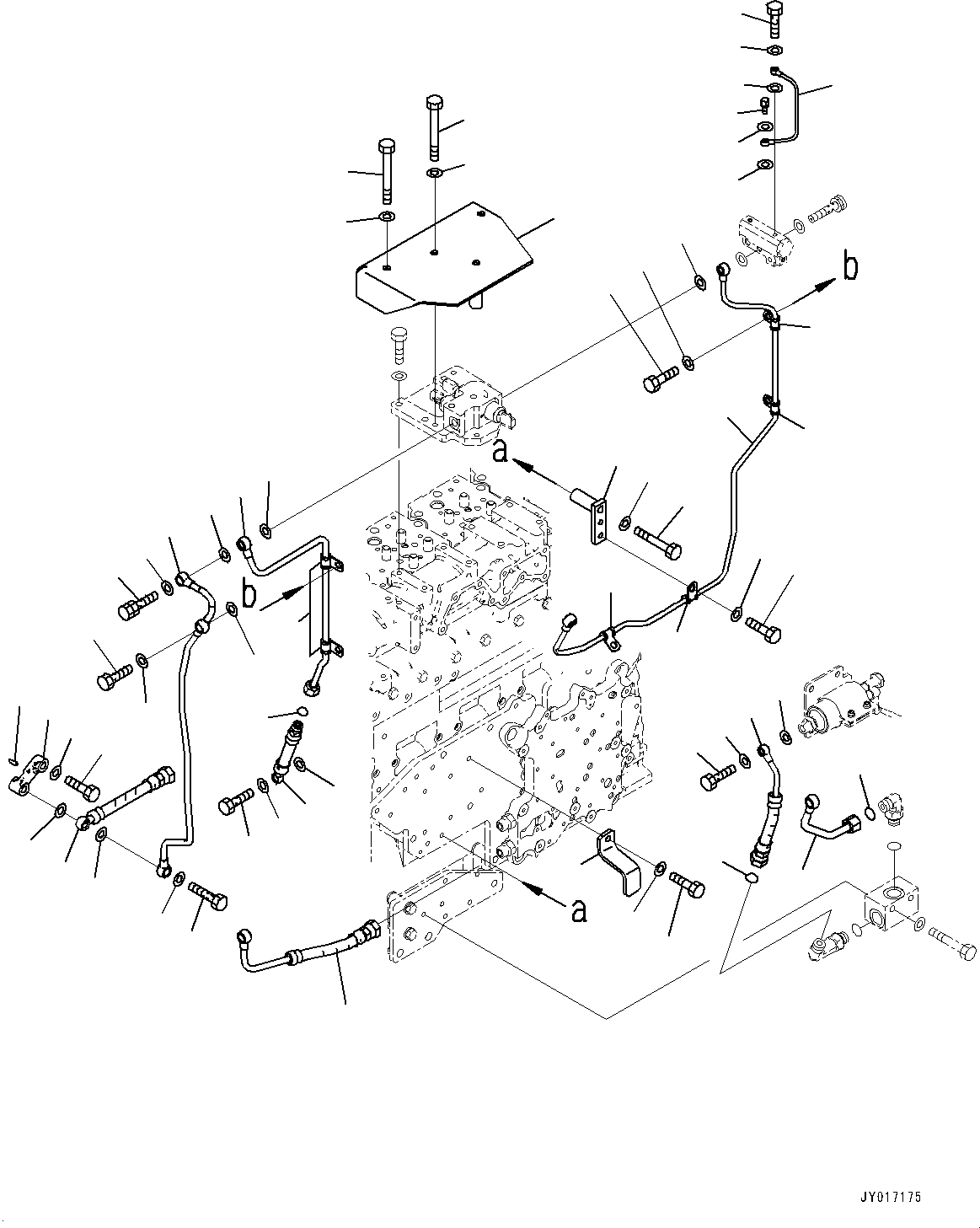 Схема запчастей Komatsu SAA6D125E-6B - ТОПЛИВН. ФИЛЬТР. И ТОПЛИВН. PОБОД КОЛЕСАING НАСОС, PОБОД КОЛЕСАING НАСОС ТРУБЫ (№7-7) ТОПЛИВН. ФИЛЬТР. И ТОПЛИВН. PОБОД КОЛЕСАING НАСОС