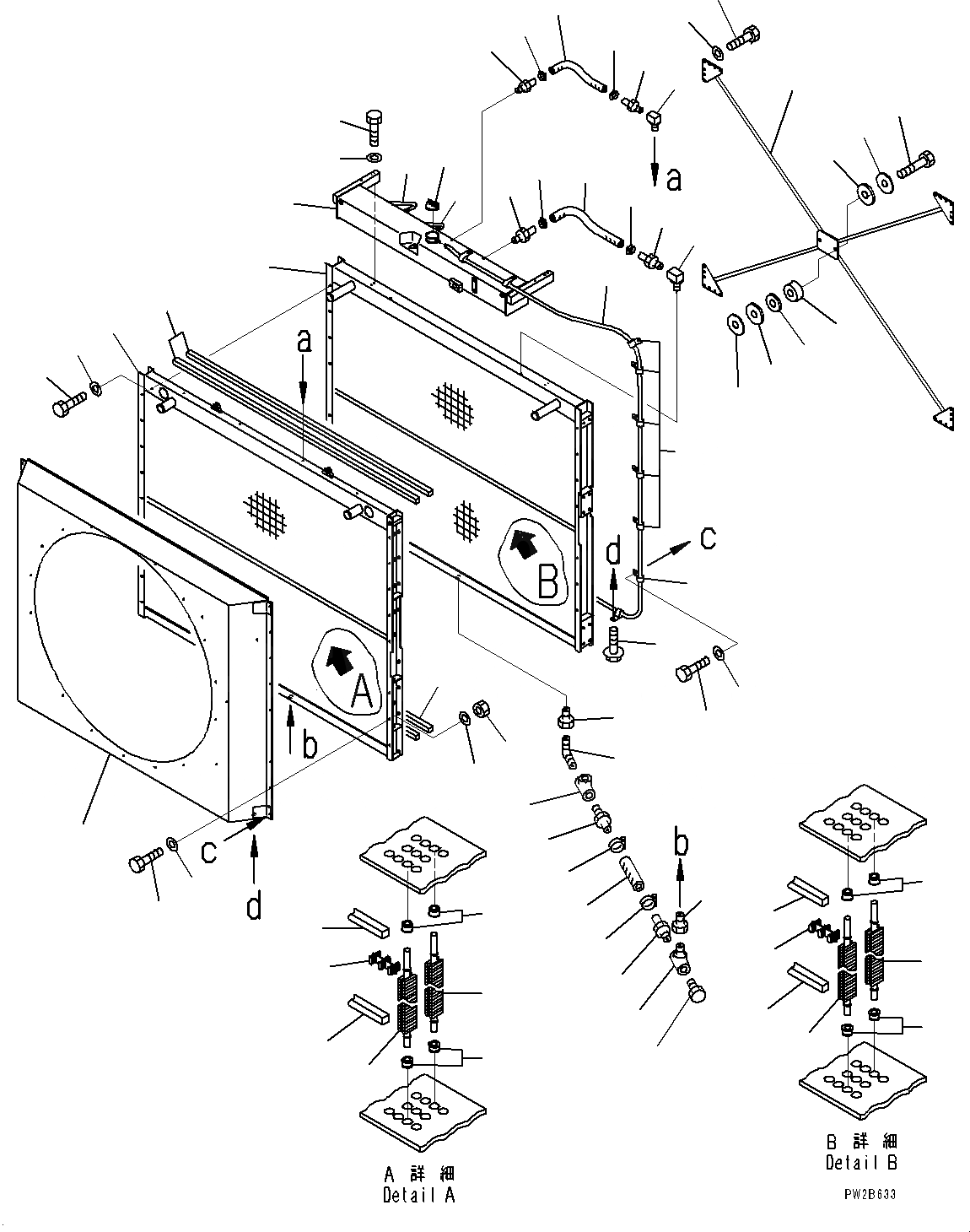 Схема запчастей Komatsu WA1200-6 - РАДИАТОР, РАМА (№-) РАДИАТОР, БЕЗ РАДИАТОР СЕРДЦЕВИНА ЗАЩИТАIVE РЕШЕТКА