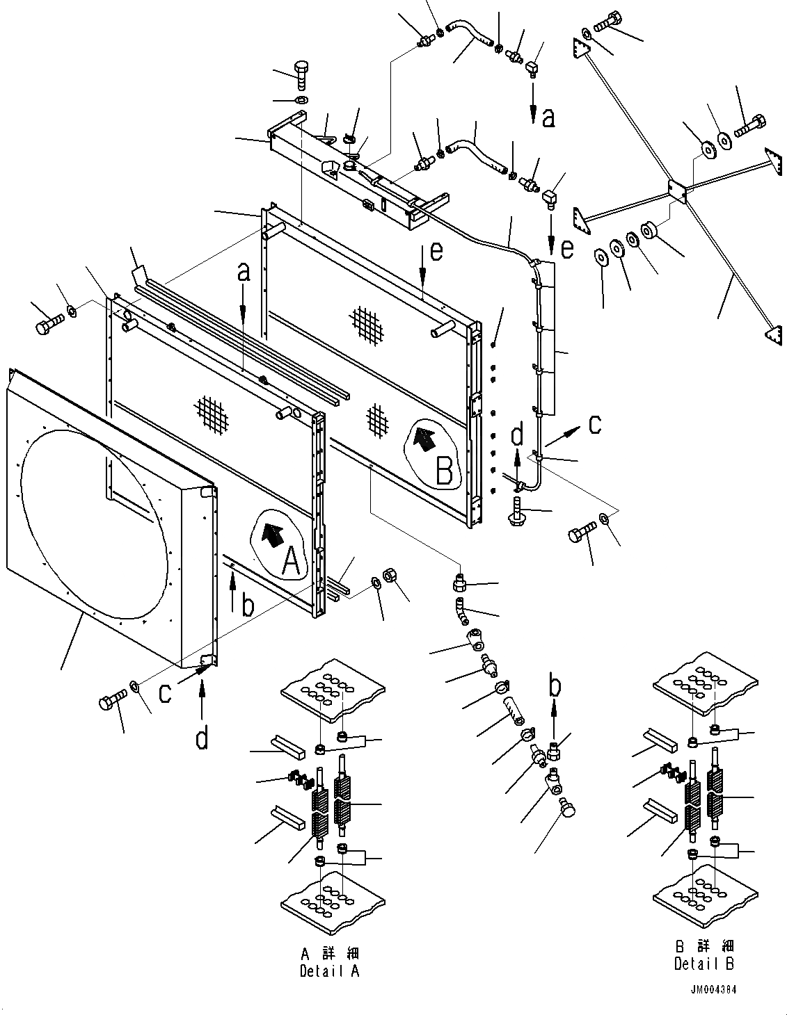 Схема запчастей Komatsu WA1200-6 - РАДИАТОР, РАМА (№-) РАДИАТОР, БЕЗ РАДИАТОР СЕРДЦЕВИНА ЗАЩИТАIVE РЕШЕТКА