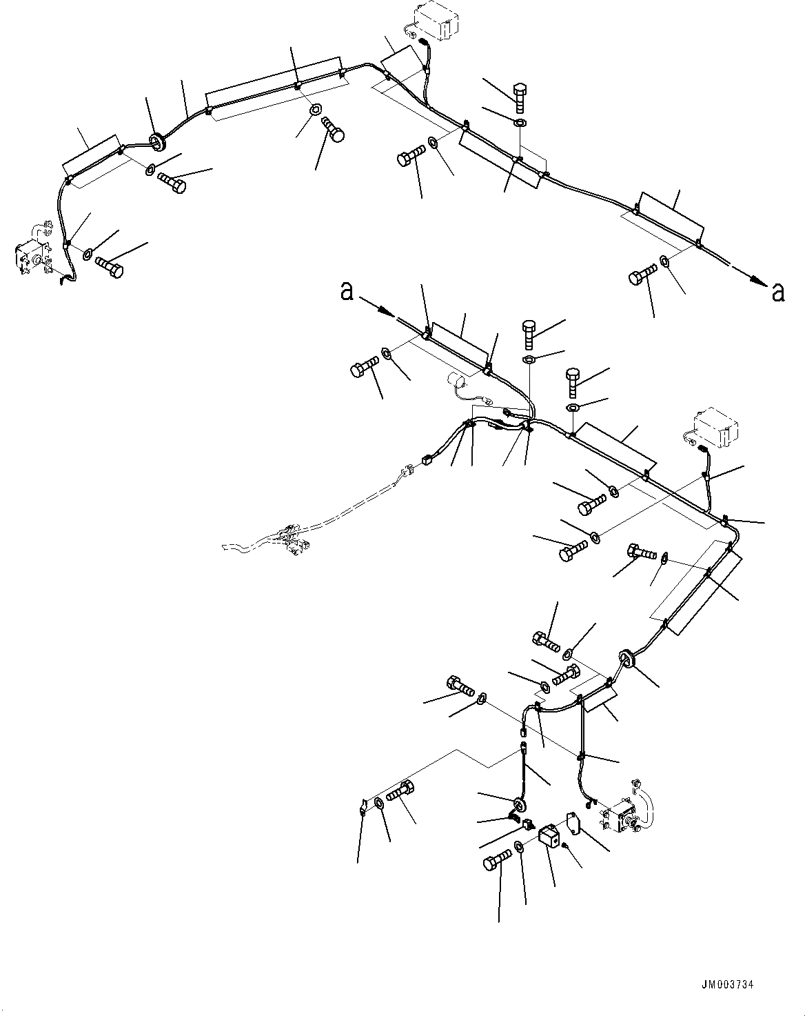 Схема запчастей Komatsu WA1200-6 - ЗАДН. ЭЛЕКТРИЧ. ПРОВОДКА, БАМПЕР ПРОВОДКА (№8-) ЗАДН. ЭЛЕКТРИЧ. ПРОВОДКА, БЕЗ ЗАДН.VIEW МОНИТОР
