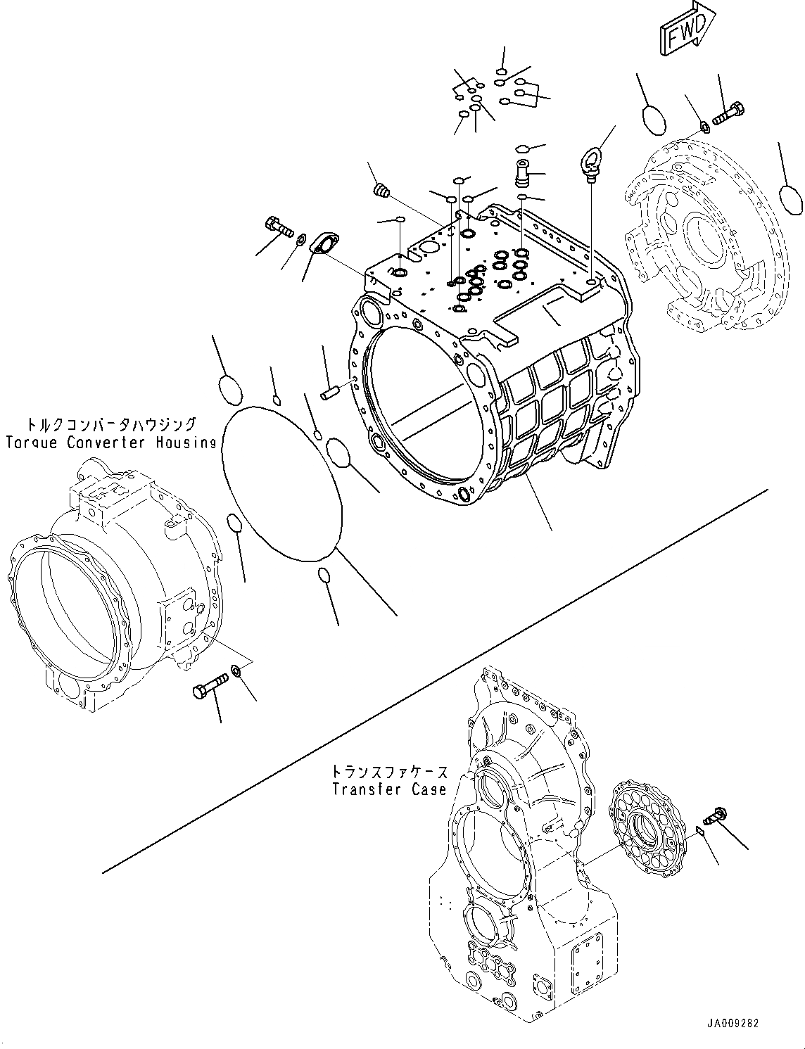 Схема запчастей Komatsu WA1200-6 - ГИДРОТРАНСФОРМАТОР И ТРАНСМИССИЯ, КОРПУС ТРАНСМИССИИ (№-()) ГИДРОТРАНСФОРМАТОР И ТРАНСМИССИЯ