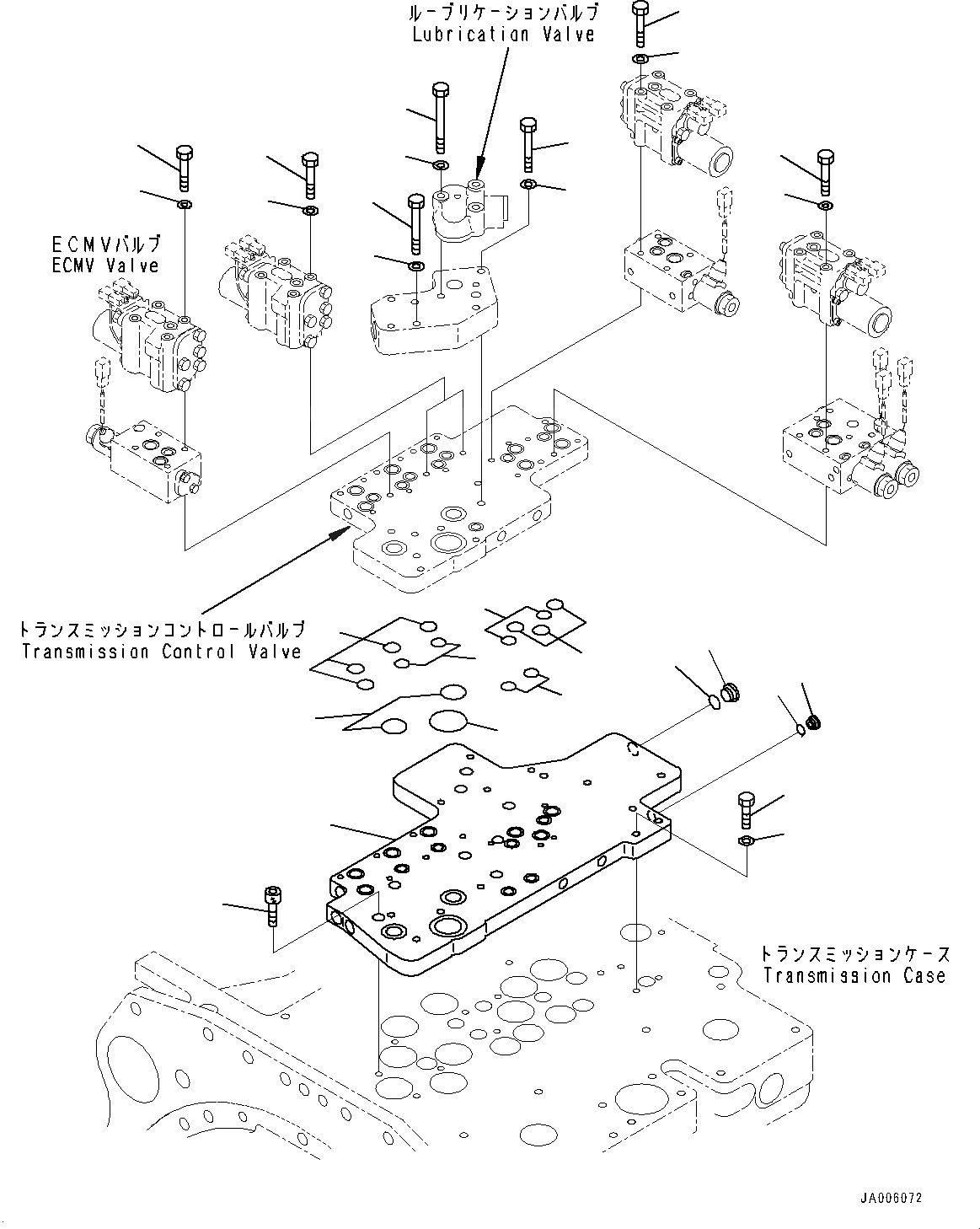 Схема запчастей Komatsu WA1200-6 - ГИДРОТРАНСФОРМАТОР И ТРАНСМИССИЯ, КЛАПАН УПРАВЛЕНИЯ ТРАНСМИССИЕЙ СИДЕНЬЕ (№-) ГИДРОТРАНСФОРМАТОР И ТРАНСМИССИЯ