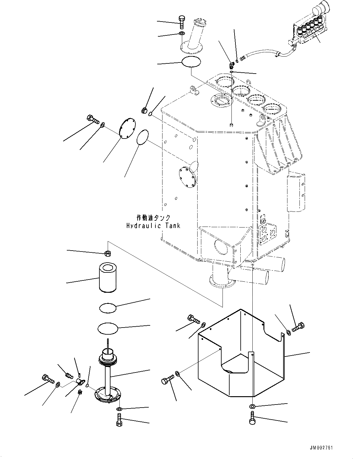 Схема запчастей Komatsu WA1200-6 - ГИДР. БАК., БАК КОМПОНЕНТЫ (№-) ГИДР. БАК., БЕЗ ХОЛОДН. AREA СПЕЦ-ЯIFICATION A (- DEG C)