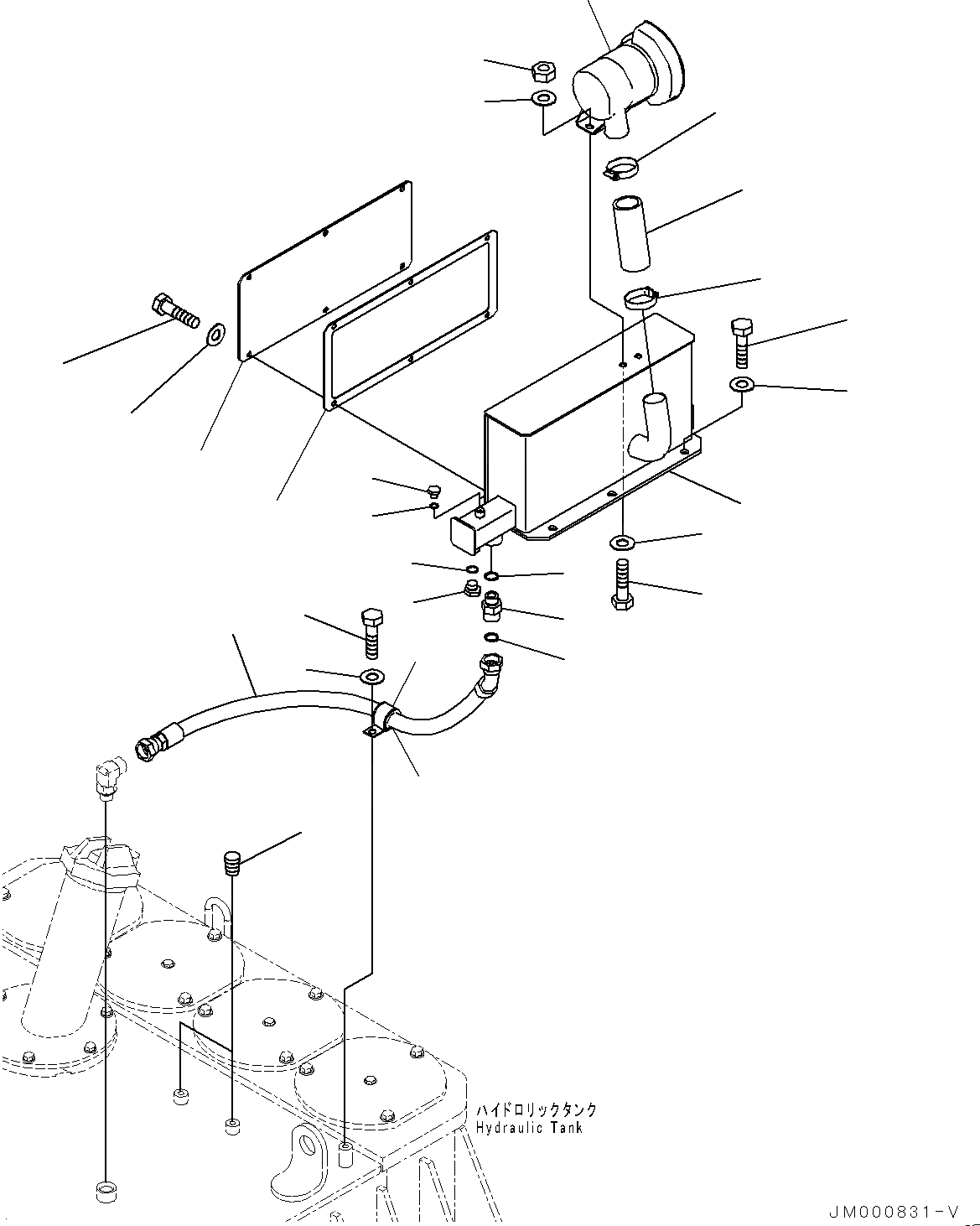Схема запчастей Komatsu WA1200-6 - ГИДР. БАК., САПУН КОРПУС (№-) ГИДР. БАК., ХОЛОДН. AREA СПЕЦ-ЯIFICATION A (- DEG C)