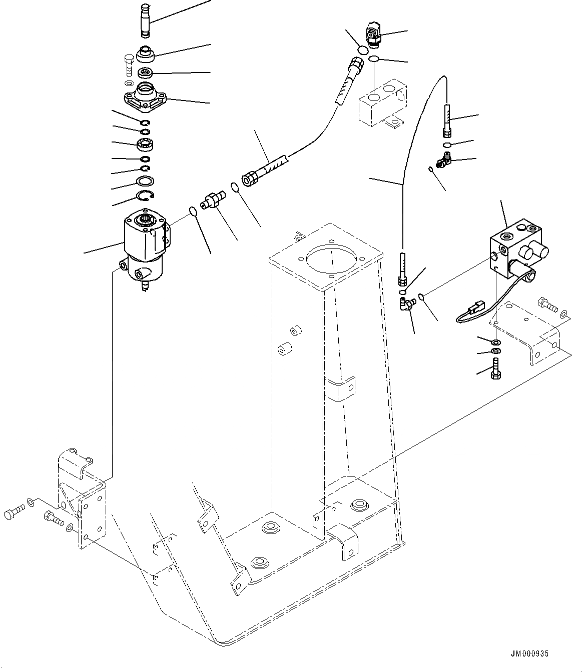 Схема запчастей Komatsu WA1200-6 - РУЛЕВ. УПРАВЛЕНИЕ ГИДРОЛИНИЯ, ГЛАВН. КЛАПАН ДРЕНАЖН. ТРУБЫ (№-) РУЛЕВ. УПРАВЛЕНИЕ ГИДРОЛИНИЯ