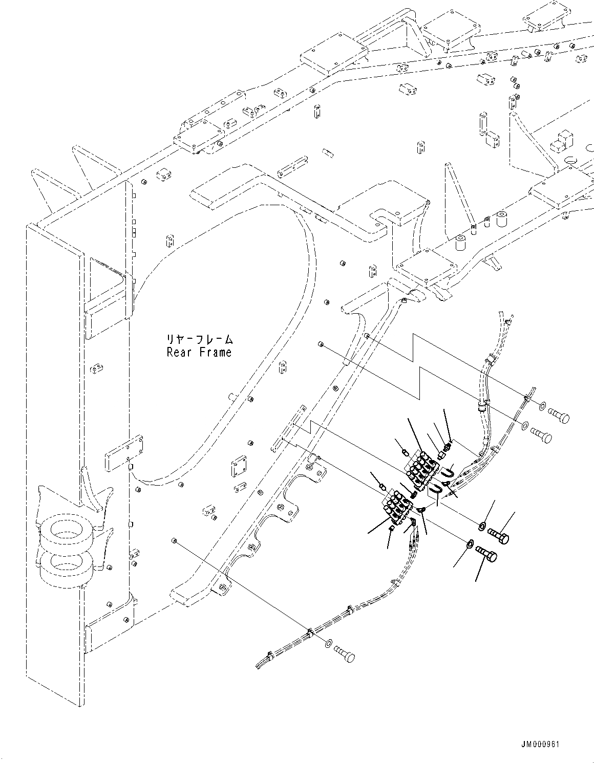 Схема запчастей Komatsu WA1200-6 - АВТОМАТИЧ.-СИСТ. СМАЗКИ СИСТЕМА, ВПРЫСК, ЗАДН. (№-) АВТОМАТИЧ.-СИСТ. СМАЗКИ СИСТЕМА, С SERVICE ЦЕНТР.