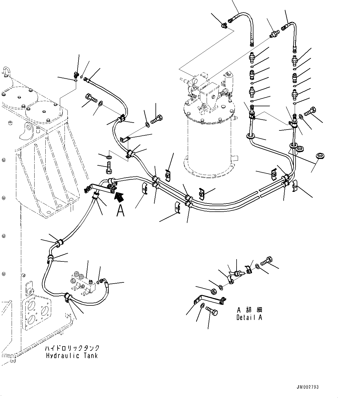 Схема запчастей Komatsu WA1200-6 - АВТОМАТИЧ.-СИСТ. СМАЗКИ СИСТЕМА, ГИДРАВЛ МАСЛОПРОВОДЯЩАЯ ЛИНИЯ (№-) АВТОМАТИЧ.-СИСТ. СМАЗКИ СИСТЕМА, С SERVICE ЦЕНТР.