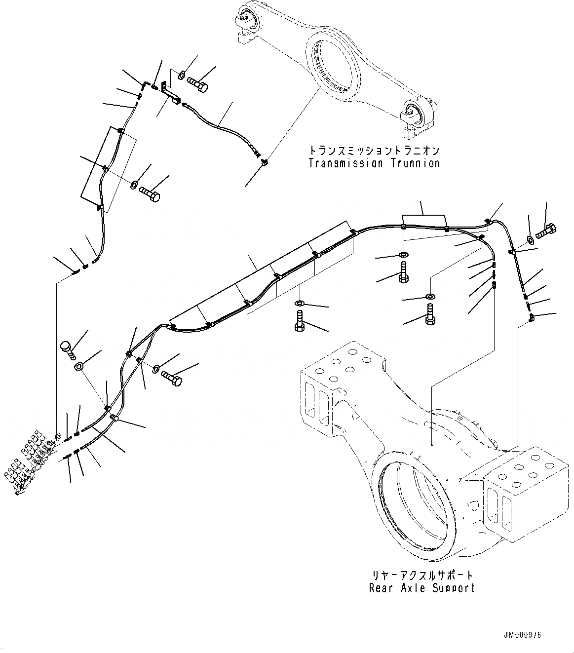 Схема запчастей Komatsu WA1200-6 - АВТОМАТИЧ.-СИСТ. СМАЗКИ СИСТЕМА, ЗАДН. СМАЗ. ТРУБЫ (/) (№-) АВТОМАТИЧ.-СИСТ. СМАЗКИ СИСТЕМА, PROVISION ДЛЯ SERVICE ЦЕНТР.