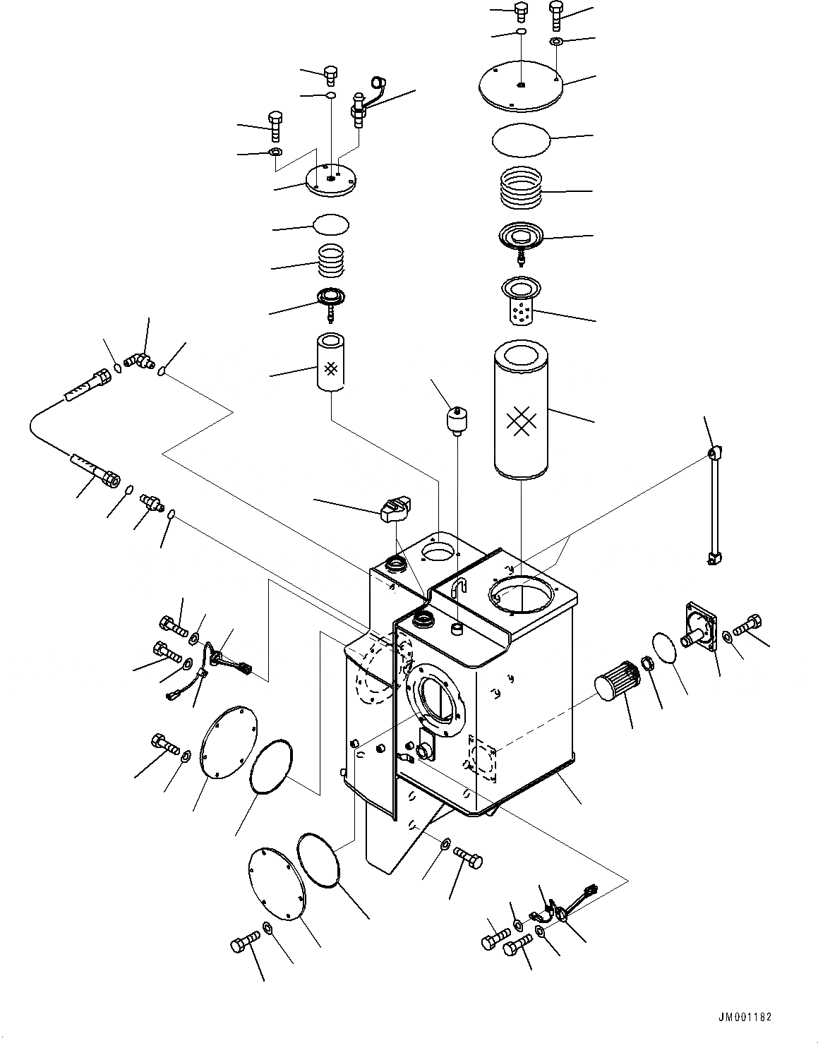 Схема запчастей Komatsu WA1200-6 - ТОРМОЗНАЯ ГИДРОЛИНИЯ, ТОРМОЗ. МАСЛ. БАК (№-) ТОРМОЗНАЯ ГИДРОЛИНИЯ, БЕЗ SERVICE ЦЕНТР.