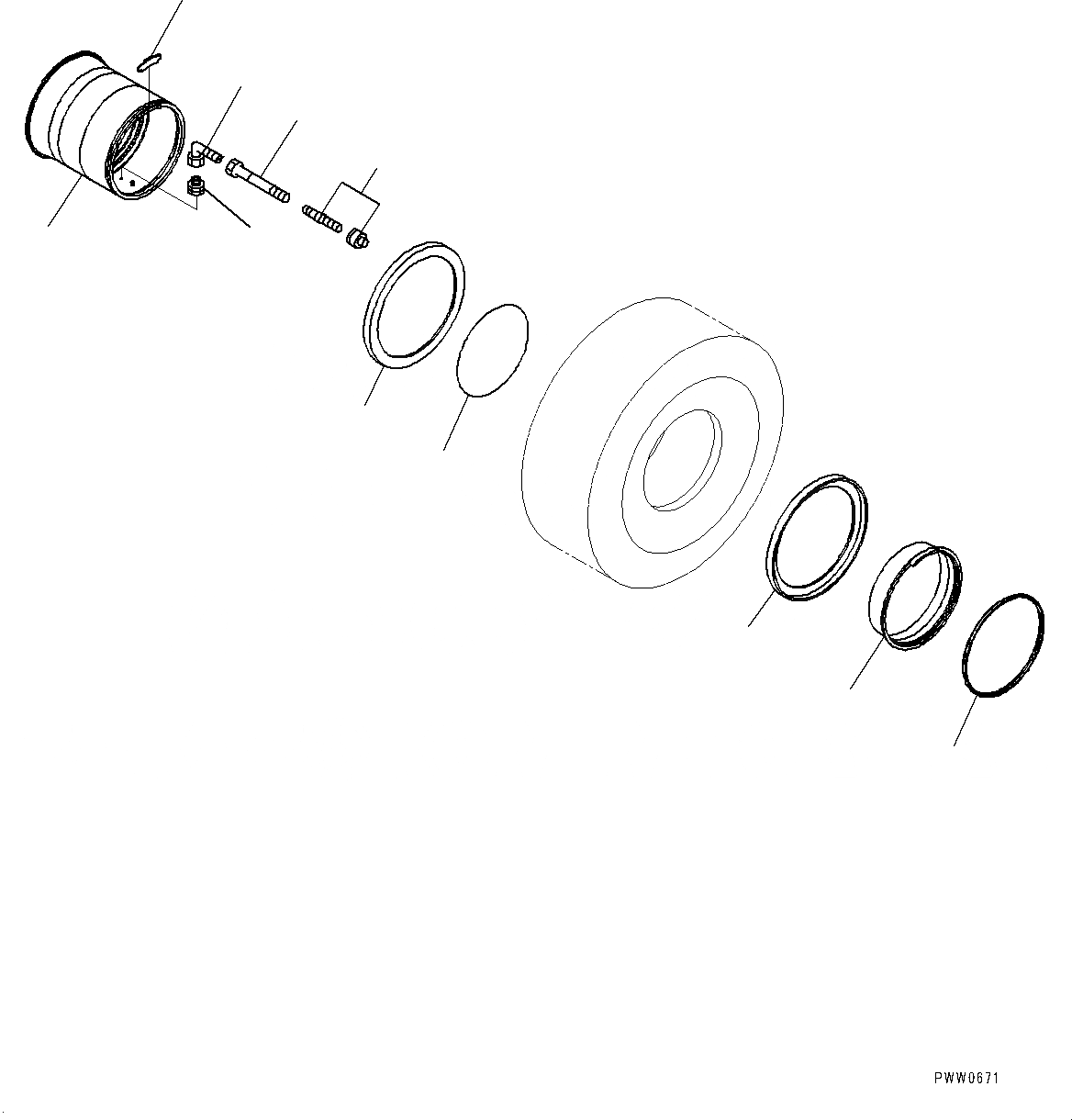 Схема запчастей Komatsu WA1200-6 - ОБОД КОЛЕСА (№-) ОБОД КОЛЕСА, /-7 БЕСКАМЕРН.