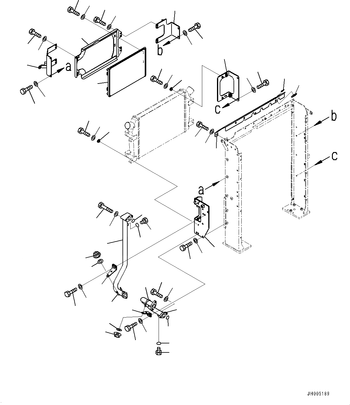 Схема запчастей Komatsu PC360LC-10 - СИСТЕМА ОХЛАЖДЕНИЯ, КОНДЕНСАТОР И КРЕПЛЕНИЕ (№7-) СИСТЕМА ОХЛАЖДЕНИЯ, С АВТОМАТИЧ. КОНДИЦ. ВОЗДУХА
