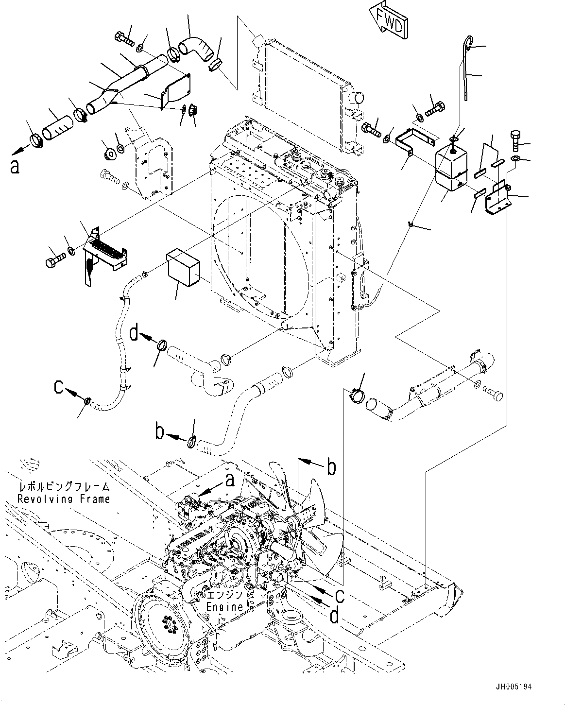Схема запчастей Komatsu PC360LC-10 - СИСТЕМА ОХЛАЖДЕНИЯ, SUB-БАК (№7-) СИСТЕМА ОХЛАЖДЕНИЯ, С АВТОМАТИЧ. КОНДИЦ. ВОЗДУХА