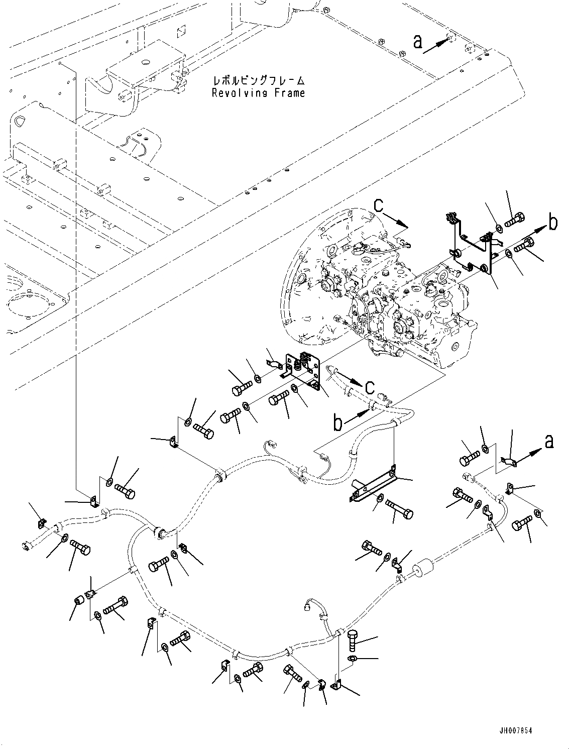 Схема запчастей Komatsu PC360LC-10 - ЭЛЕКТРИЧ. ПРОВОДКА, ПРОВОДКА КРЕПЛЕНИЕ, ОСНОВНАЯ РАМА (№79-) ЭЛЕКТРИЧ. ПРОВОДКА