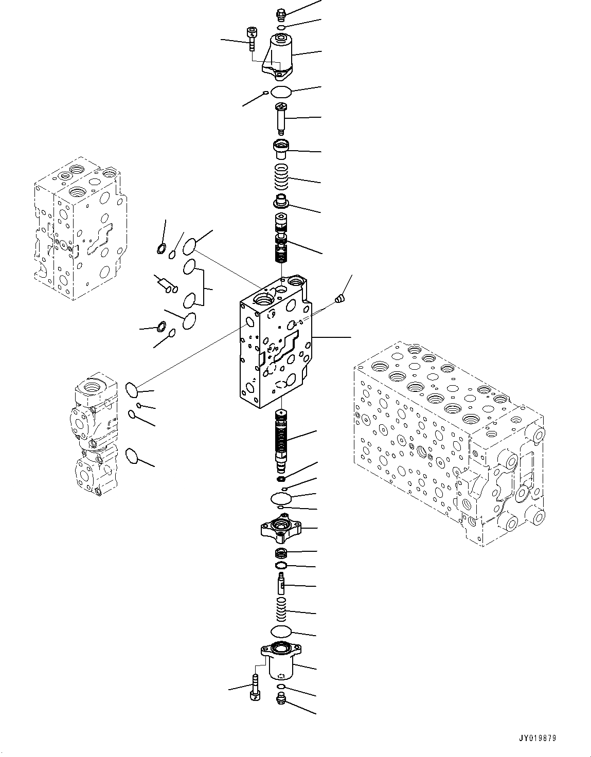 Схема запчастей Komatsu PC360LC-10 - УПРАВЛЯЮЩ. КЛАПАН, 8-СЕКЦИОНН. (/) (№7-) УПРАВЛЯЮЩ. КЛАПАН, С -СЕРВИСНЫЙ КЛАПАН