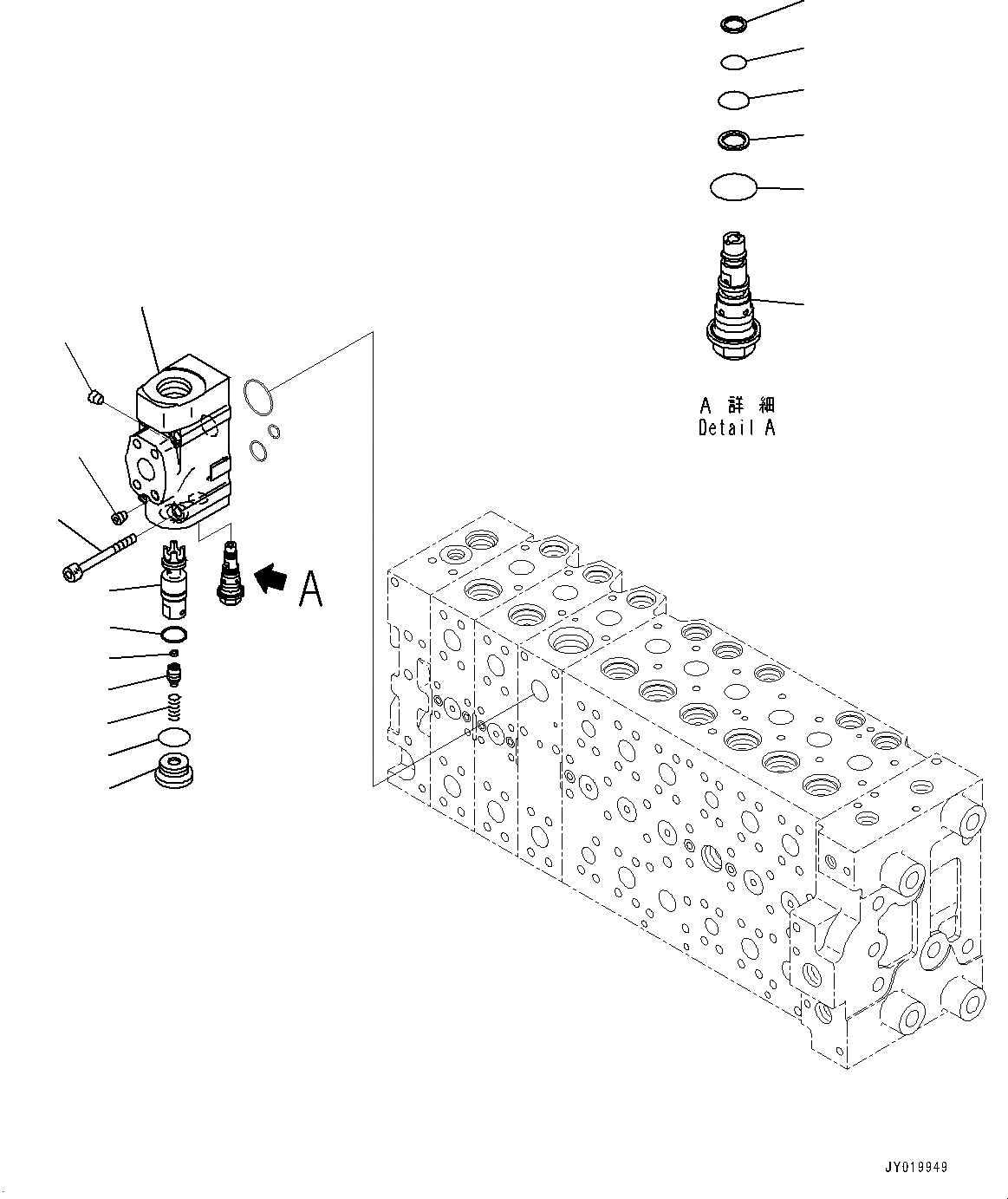Схема запчастей Komatsu PC360LC-10 - УПРАВЛЯЮЩ. КЛАПАН, 9-СЕКЦИОНН. (9/) (№7-) УПРАВЛЯЮЩ. КЛАПАН, С -ДОПОЛН. АКТУАТОР ТРУБЫ, АККУМУЛЯТОР, СТРЕЛА И РУКОЯТЬ ANTI-DROP КЛАПАН