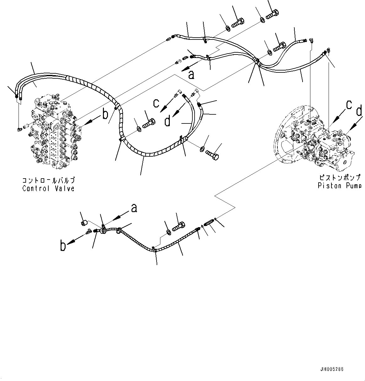 Схема запчастей Komatsu PC360LC-10 - LS ТРУБЫ (№7-) LS ТРУБЫ