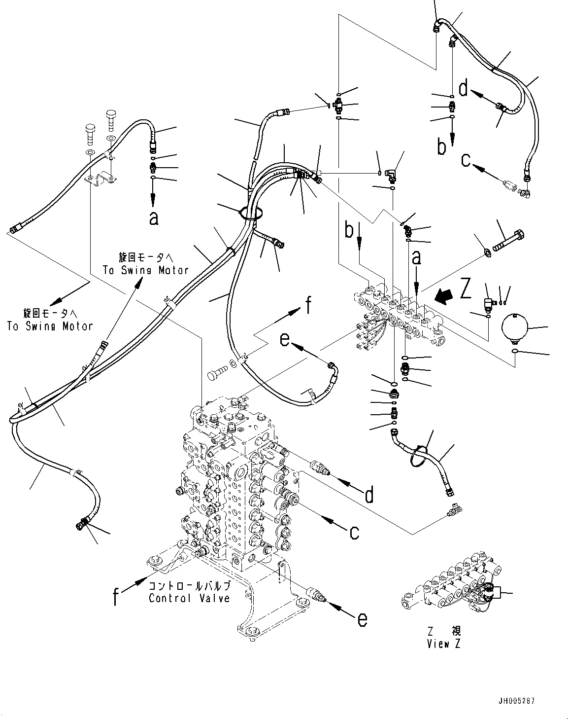 Схема запчастей Komatsu PC360LC-10 - СОЛЕНОИДНЫЙ КЛАПАН, ТРУБЫ (№7-) СОЛЕНОИДНЫЙ КЛАПАН