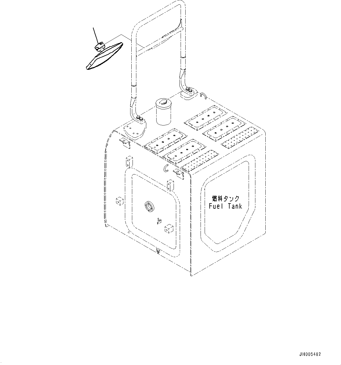 Схема запчастей Komatsu PC360LC-10 - ЗАДН.VIEW MIRROR,  (№7-) ЗАДН.VIEW MIRROR