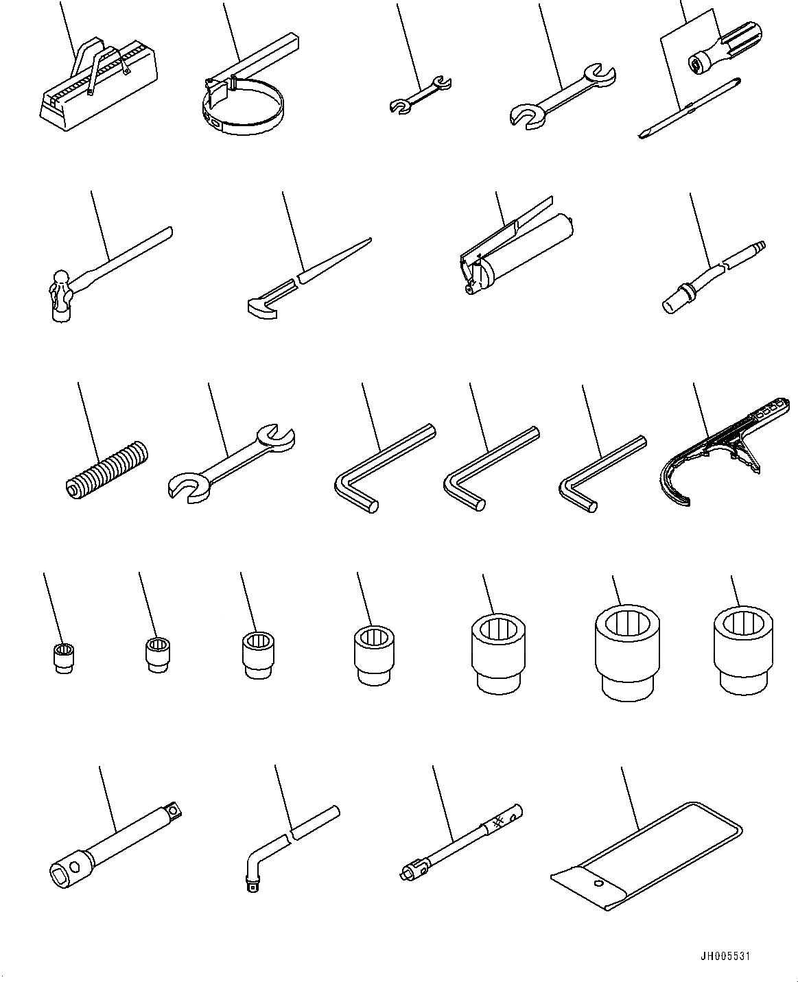Схема запчастей Komatsu PC360LC-10 - ИНСТРУМЕНТ SET (№7-) ИНСТРУМЕНТ SET