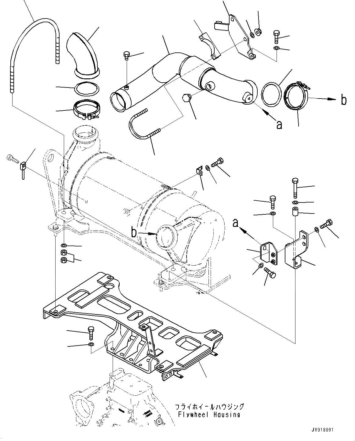 Схема запчастей Komatsu SAA6D114E-5A - KOMATSU DIESEL ЧАСТЬICULATE ФИЛЬТР. (KDPF), ТРУБЫ И КОРПУС (№9-9) KOMATSU DIESEL ЧАСТЬICULATE ФИЛЬТР. (KDPF)