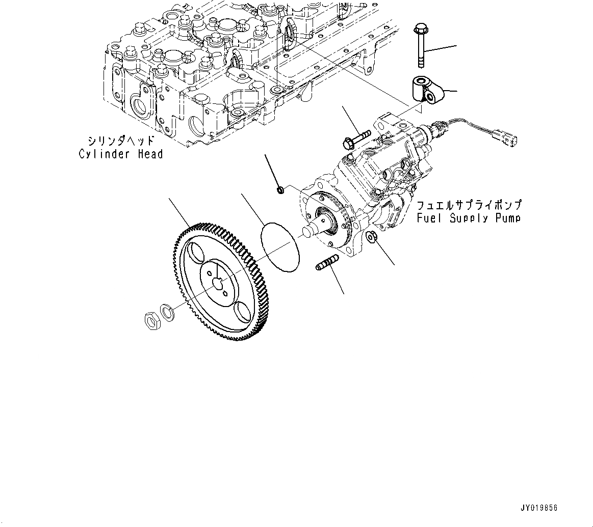 Схема запчастей Komatsu SAA6D114E-5A - ТОПЛИВН. НАСОС СУППОРТ (№9-) ТОПЛИВН. НАСОС СУППОРТ