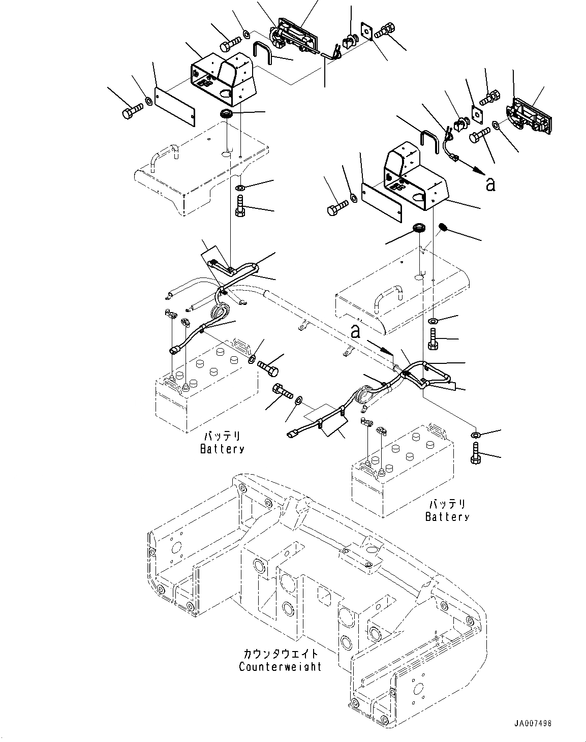 Схема запчастей Komatsu WA430-6Y - КОРПУС АККУМУЛЯТОРА, ЗАДН. ФОНАРИ (№-) КОРПУС АККУМУЛЯТОРА