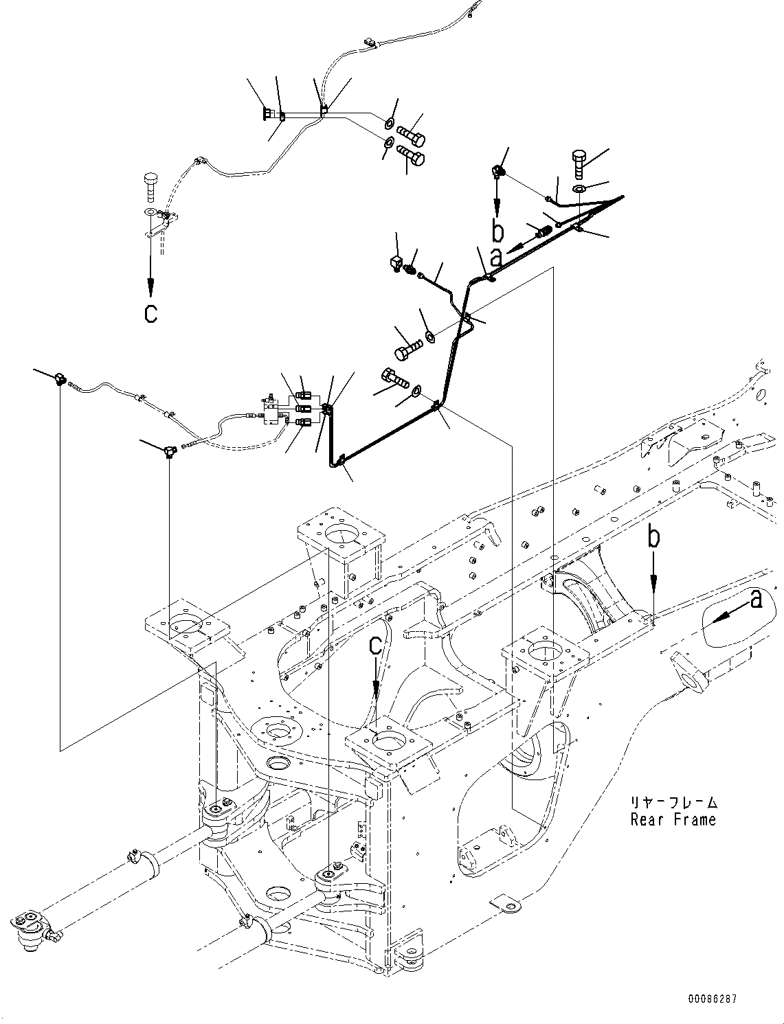 Схема запчастей Komatsu WA470-6A - АВТОМАТИЧ.-СИСТ. СМАЗКИ СИСТЕМА, ЗАДН. РАМА  (/) (№97-) АВТОМАТИЧ.-СИСТ. СМАЗКИ СИСТЕМА
