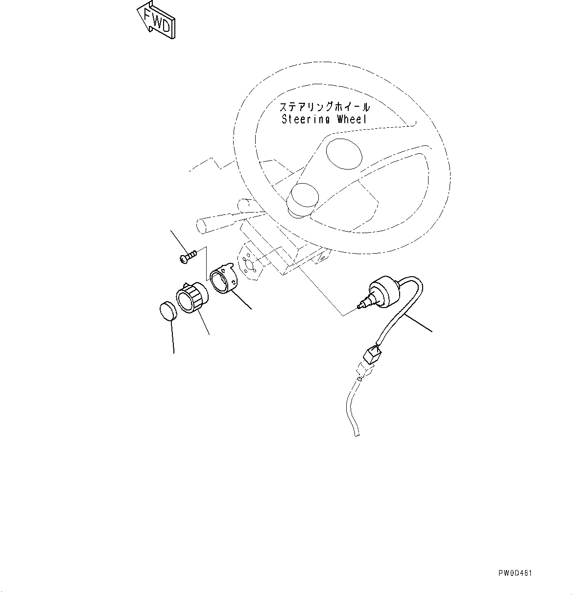 Схема запчастей Komatsu WA470-6A - КАБИНА ROPS, ВКЛЮЧЕНИЕ ДВОРНИКОВ (№97-) КАБИНА ROPS, MONOCOQUE ТИП