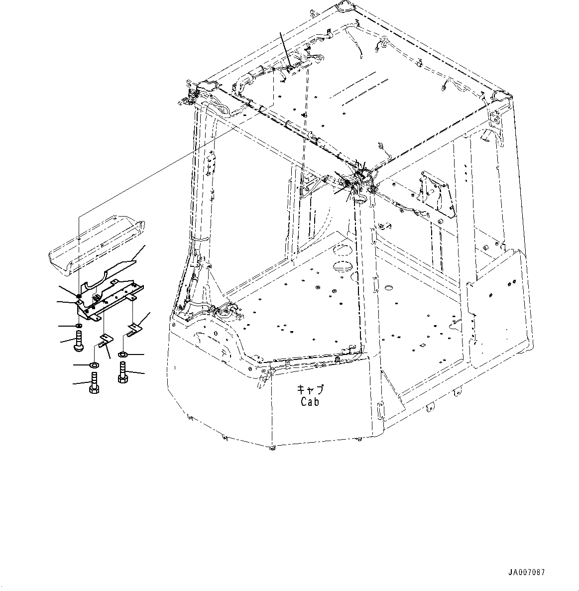 Схема запчастей Komatsu WA380-6 - КАБИНА ROPS, MONOCOQUE ТИП, BOTH РАМА ОКНА, TRANSCEIVER РАДИО (№9-) КАБИНА ROPS, MONOCOQUE ТИП, BOTH РАМА ОКНА