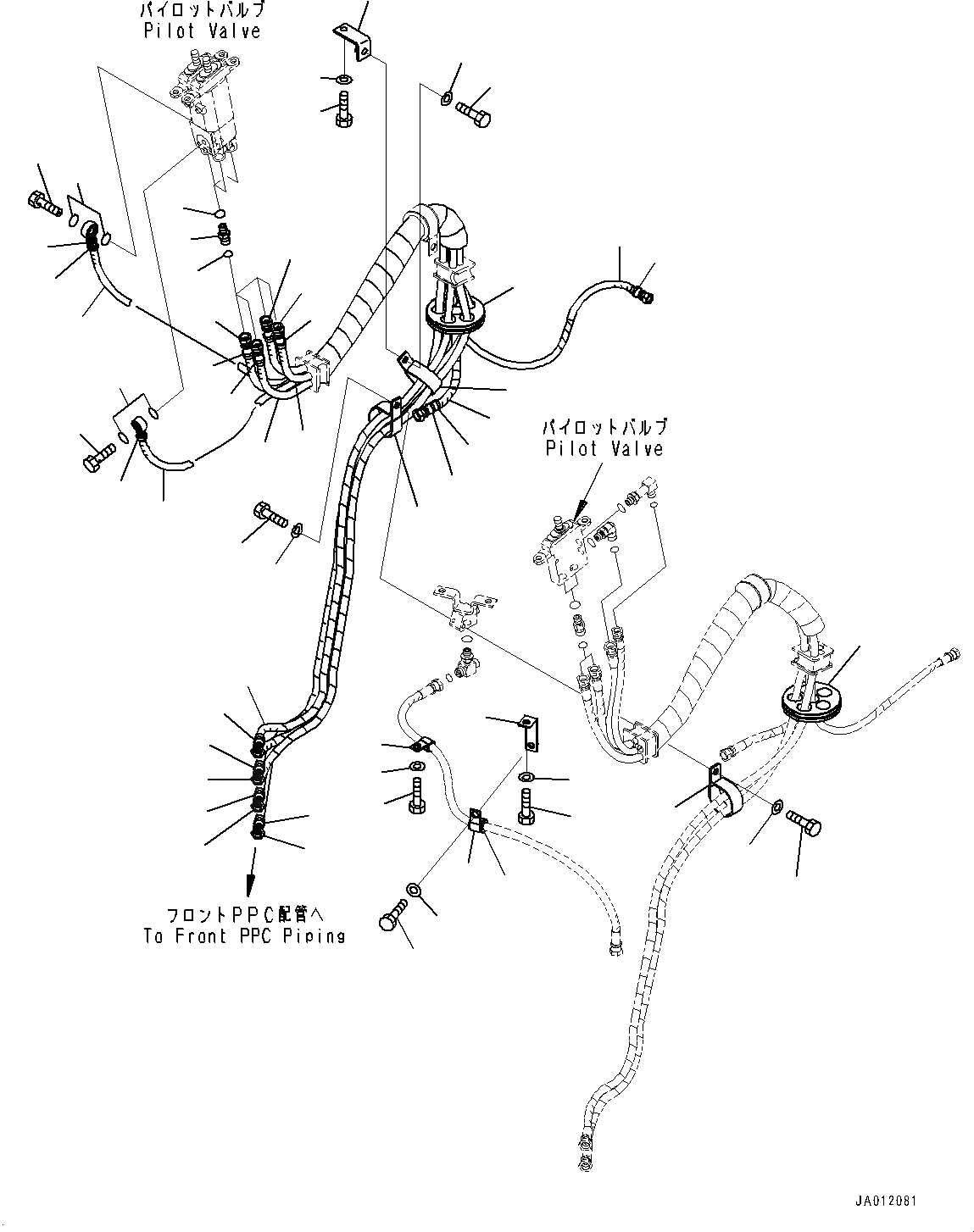 Схема запчастей Komatsu WA380-6 - УПРАВЛЕНИЕ ПОГРУЗКОЙ БЛОК, С ПЕРЕД. РЕВЕРС ПЕРЕКЛЮЧАТЕЛЬ, PPC ТРУБЫ (/) (№9-) УПРАВЛЕНИЕ ПОГРУЗКОЙ БЛОК, С ПЕРЕД. РЕВЕРС ПЕРЕКЛЮЧАТЕЛЬ
