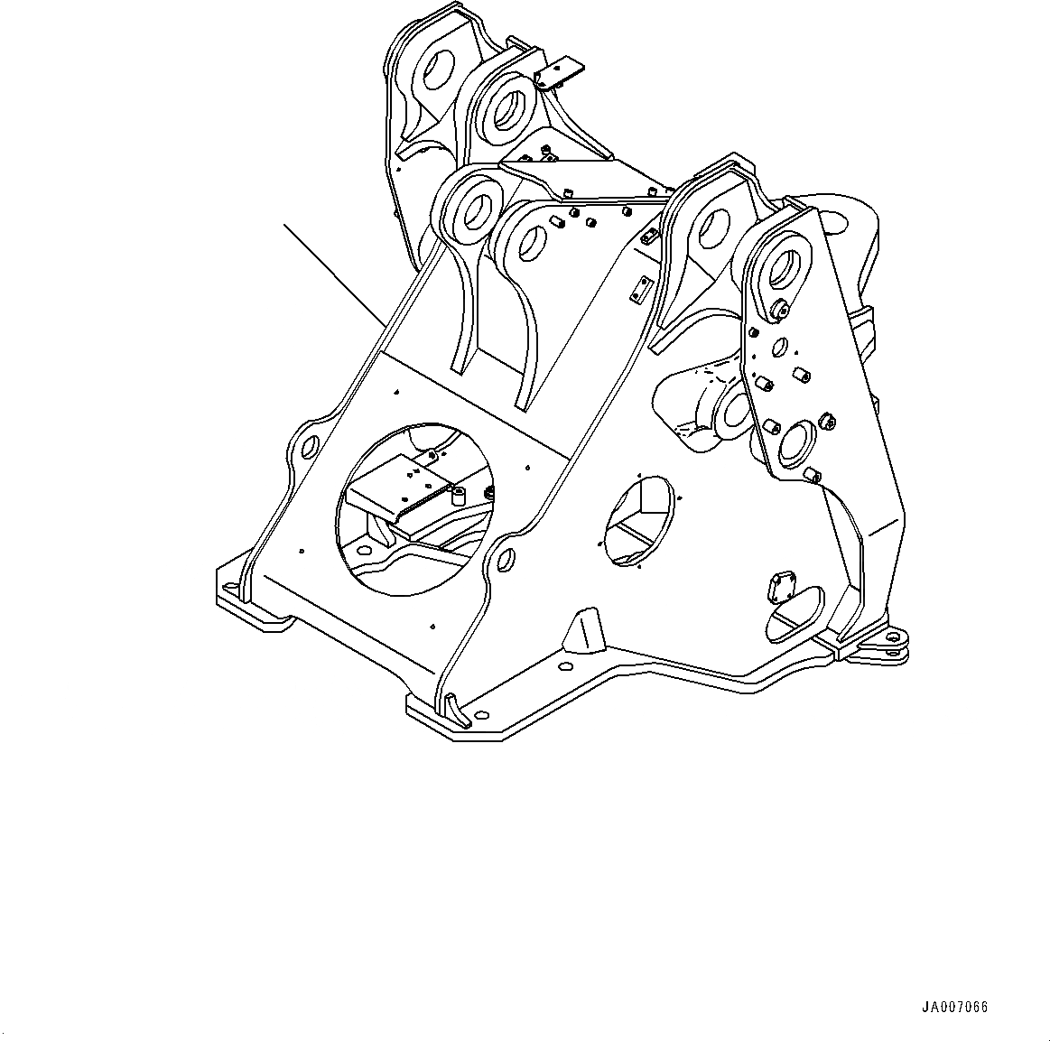 Схема запчастей Komatsu WA500-6 - ПЕРЕДН. РАМА (№-) ПЕРЕДН. РАМА