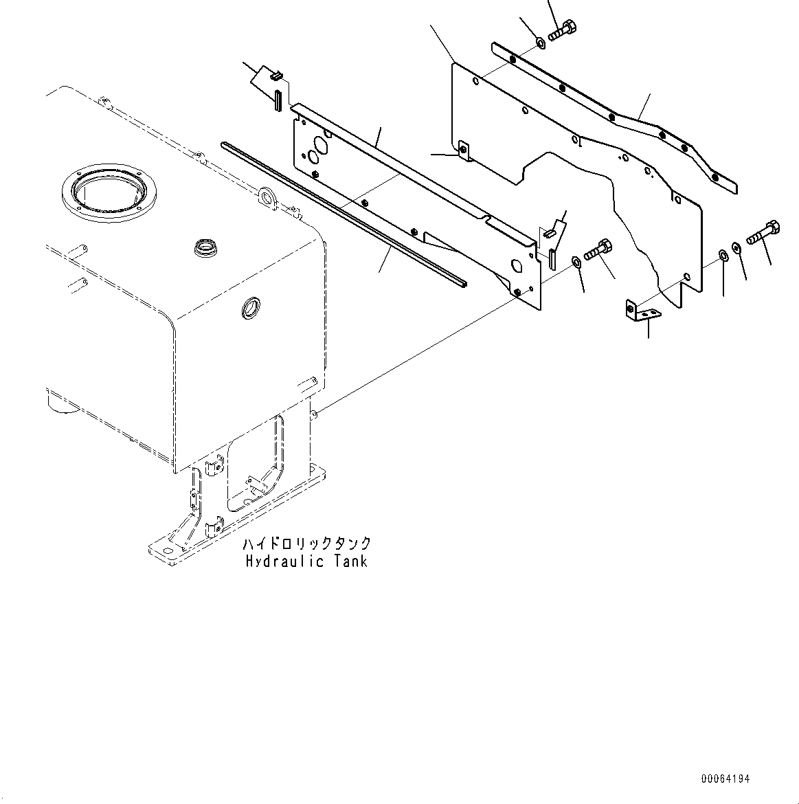 Схема запчастей Komatsu WA500-6 - ДВЕРЦЫ КАПОТА, ПЕРЕГОРОДКА (№-) ДВЕРЦЫ КАПОТА