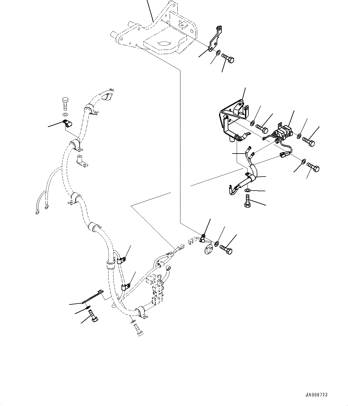 Схема запчастей Komatsu WA380-7 - КОМПОНЕНТЫ ДВИГАТЕЛЯ, ДВИГАТЕЛЬ ПРОВОДКА (/) (№-) КОМПОНЕНТЫ ДВИГАТЕЛЯ, ХОЛОДН. AREA СПЕЦ-ЯIFICATION A (- DEG C), С AMP. ГЕНЕРАТОР, KOMTRAX