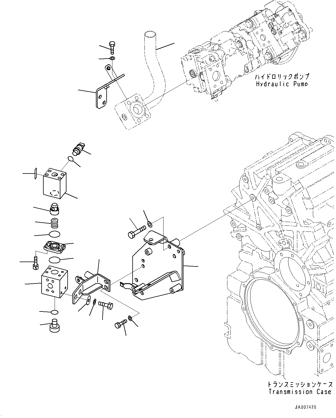 Схема запчастей Komatsu WA380-7 - ГИДРОТРАНСФОРМАТОР И ТРАНСМИССИЯ, КОРПУС (№-) ГИДРОТРАНСФОРМАТОР И ТРАНСМИССИЯ, ДЛЯ ХОЛОДН. AREA СПЕЦ-ЯIFICATION A (- DEG C)