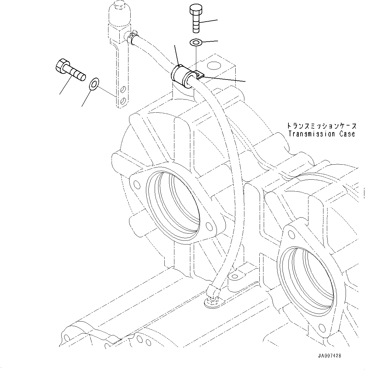 Схема запчастей Komatsu WA380-7 - ГИДРОТРАНСФОРМАТОР И ТРАНСМИССИЯ, САПУН КРЕПЛЕНИЕ (№-) ГИДРОТРАНСФОРМАТОР И ТРАНСМИССИЯ, С ЭКСТРЕНН. УПРАВЛ., АВТОМАТИЧ. УПРАВЛ-Е ТИП, ДЛЯ ХОЛОДН. AREA СПЕЦ-ЯIFICATION A (- DEG C)