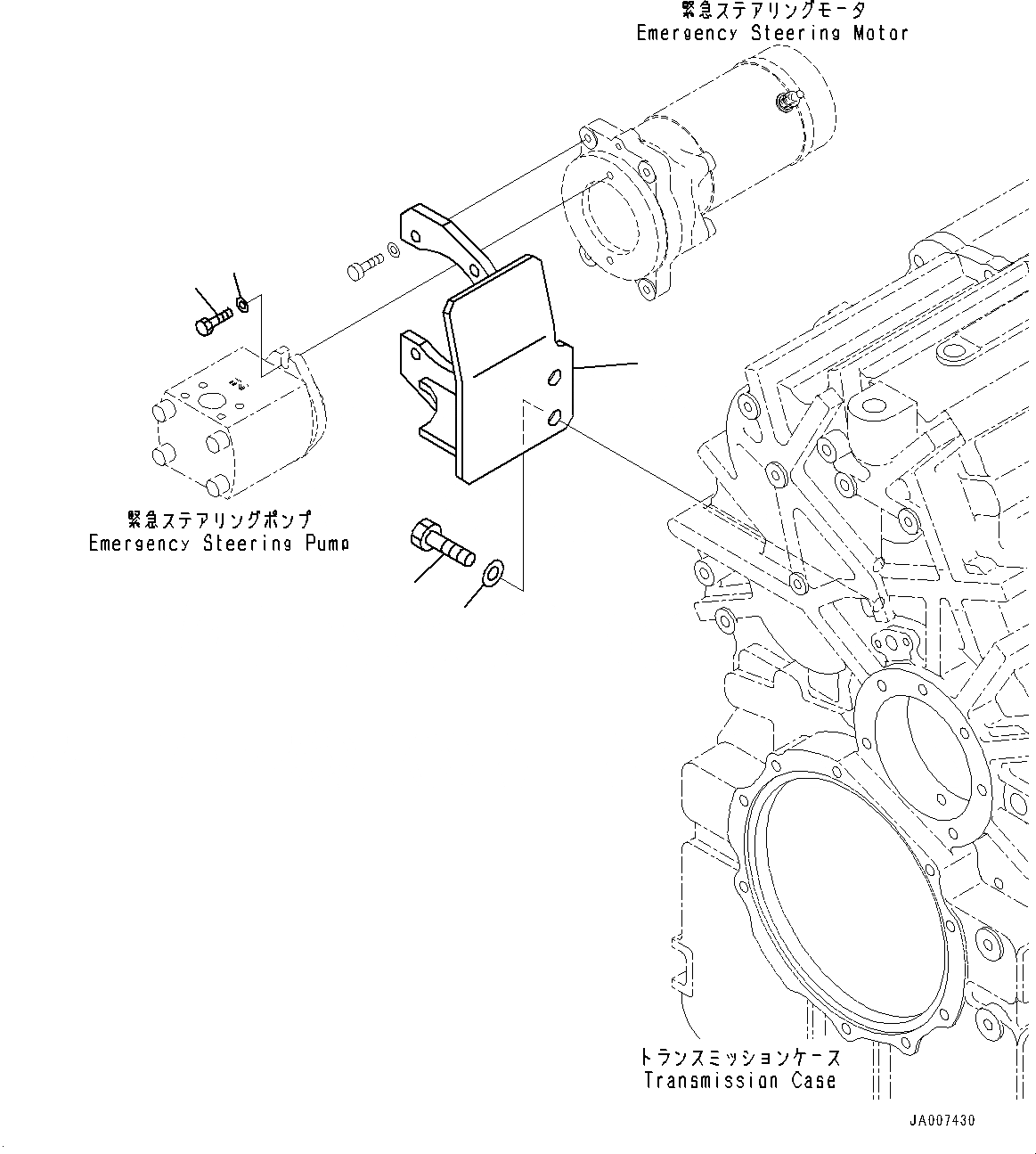Схема запчастей Komatsu WA380-7 - ГИДРОТРАНСФОРМАТОР И ТРАНСМИССИЯ, МОНТАЖНЫЙ КАРКАС (№-) ГИДРОТРАНСФОРМАТОР И ТРАНСМИССИЯ, С ЭКСТРЕНН. УПРАВЛ., АВТОМАТИЧ. УПРАВЛ-Е ТИП, ДЛЯ ХОЛОДН. AREA СПЕЦ-ЯIFICATION A (- DEG C)