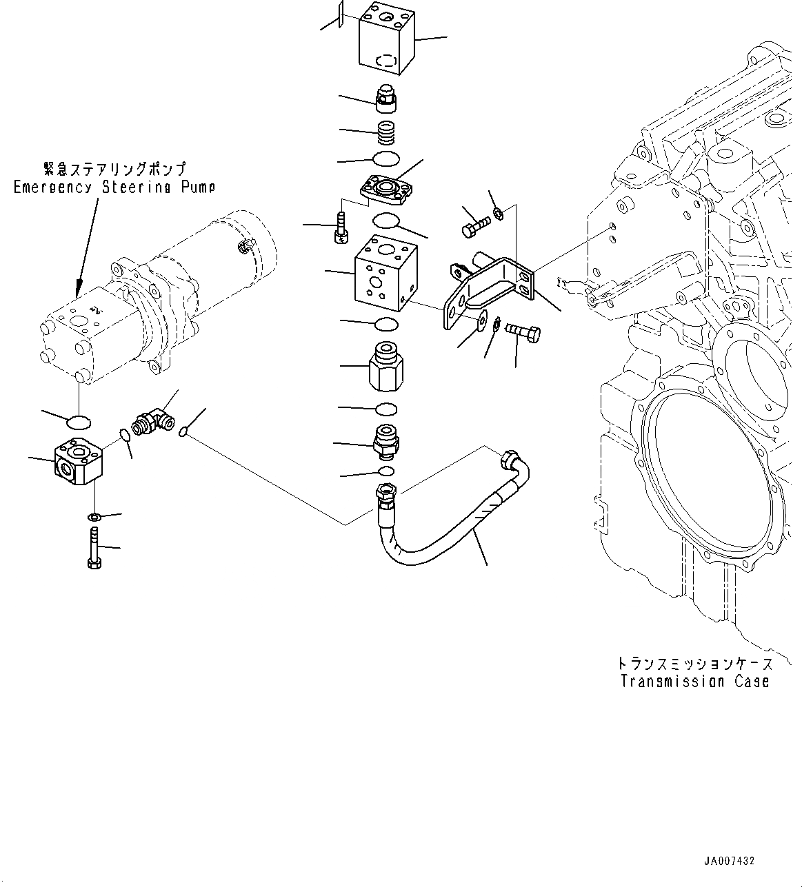 Схема запчастей Komatsu WA380-7 - ГИДРОТРАНСФОРМАТОР И ТРАНСМИССИЯ, ЭКСТРЕНН. НАСОС РУЛЕВ. УПРАВЛ-Я ТРУБЫ (№-) ГИДРОТРАНСФОРМАТОР И ТРАНСМИССИЯ, С ЭКСТРЕНН. УПРАВЛ., АВТОМАТИЧ. УПРАВЛ-Е ТИП