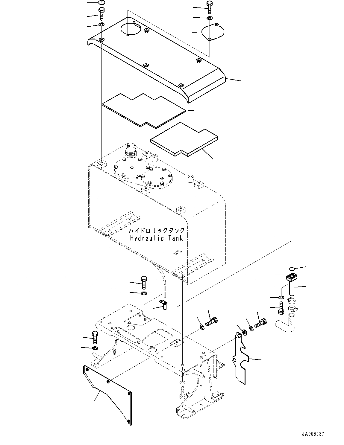 Схема запчастей Komatsu WA380-7 - ГИДР. БАК., БАК КОМПОНЕНТЫ (№-8) ГИДР. БАК., С ЭКСТРЕНН. УПРАВЛ., АВТОМАТИЧ. УПРАВЛ-Е ТИП
