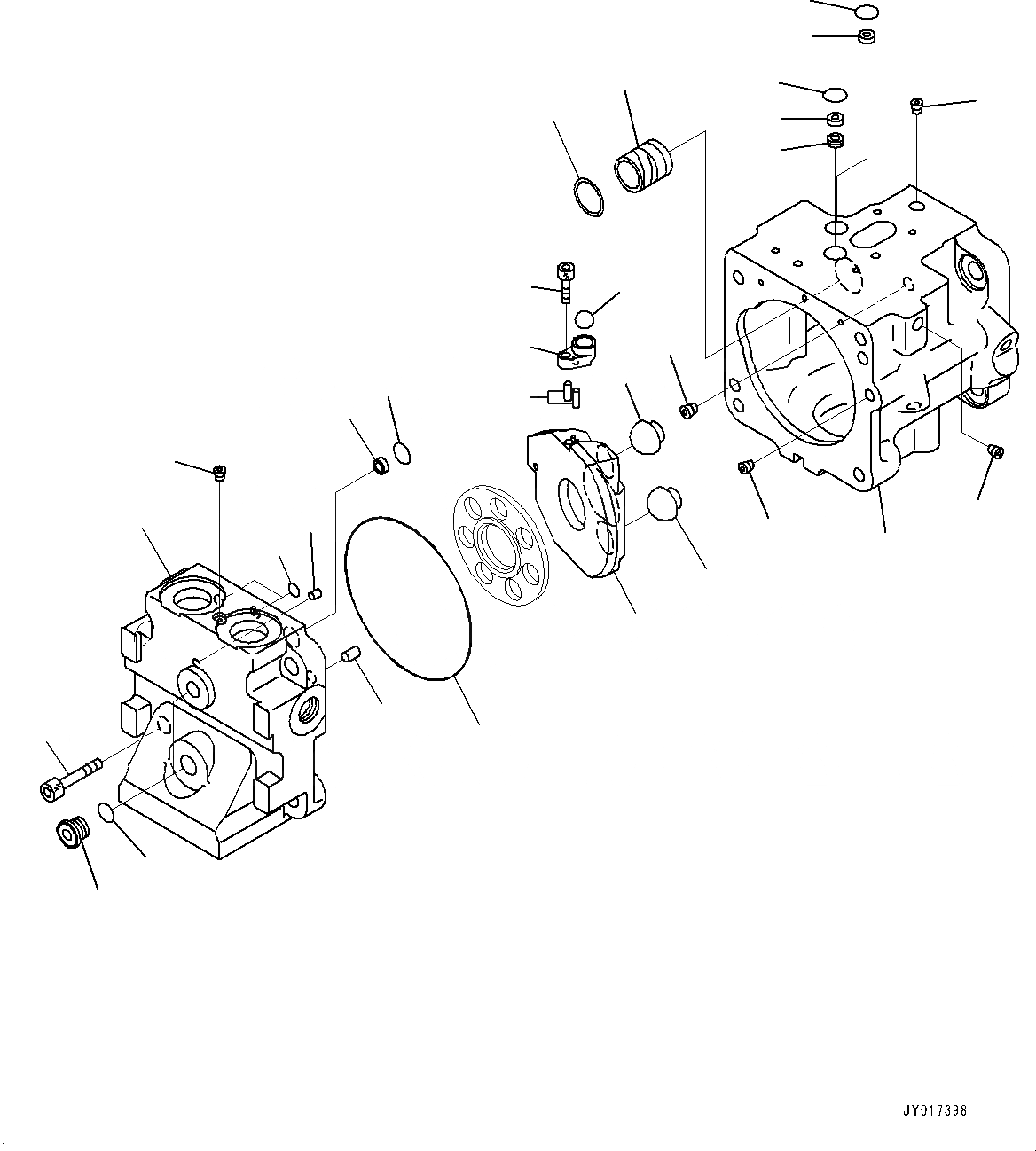 Схема запчастей Komatsu WA380-7 - ГИДРАВЛ МАСЛ. НАСОС, НАСОС ВЕНТИЛЯТОРА (/) (№-) ГИДРАВЛ МАСЛ. НАСОС