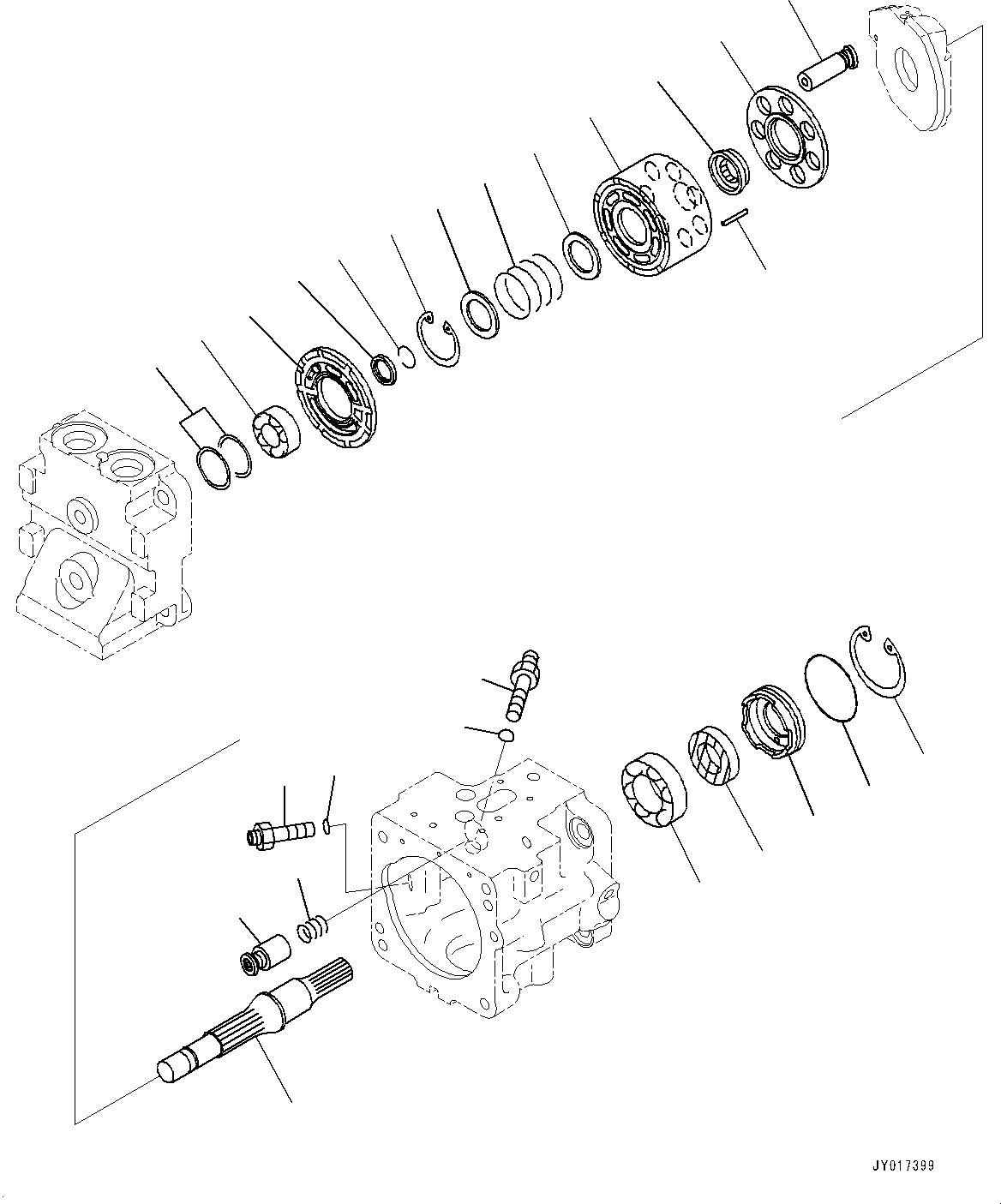 Схема запчастей Komatsu WA380-7 - ГИДРАВЛ МАСЛ. НАСОС, НАСОС ВЕНТИЛЯТОРА (/) (№-) ГИДРАВЛ МАСЛ. НАСОС