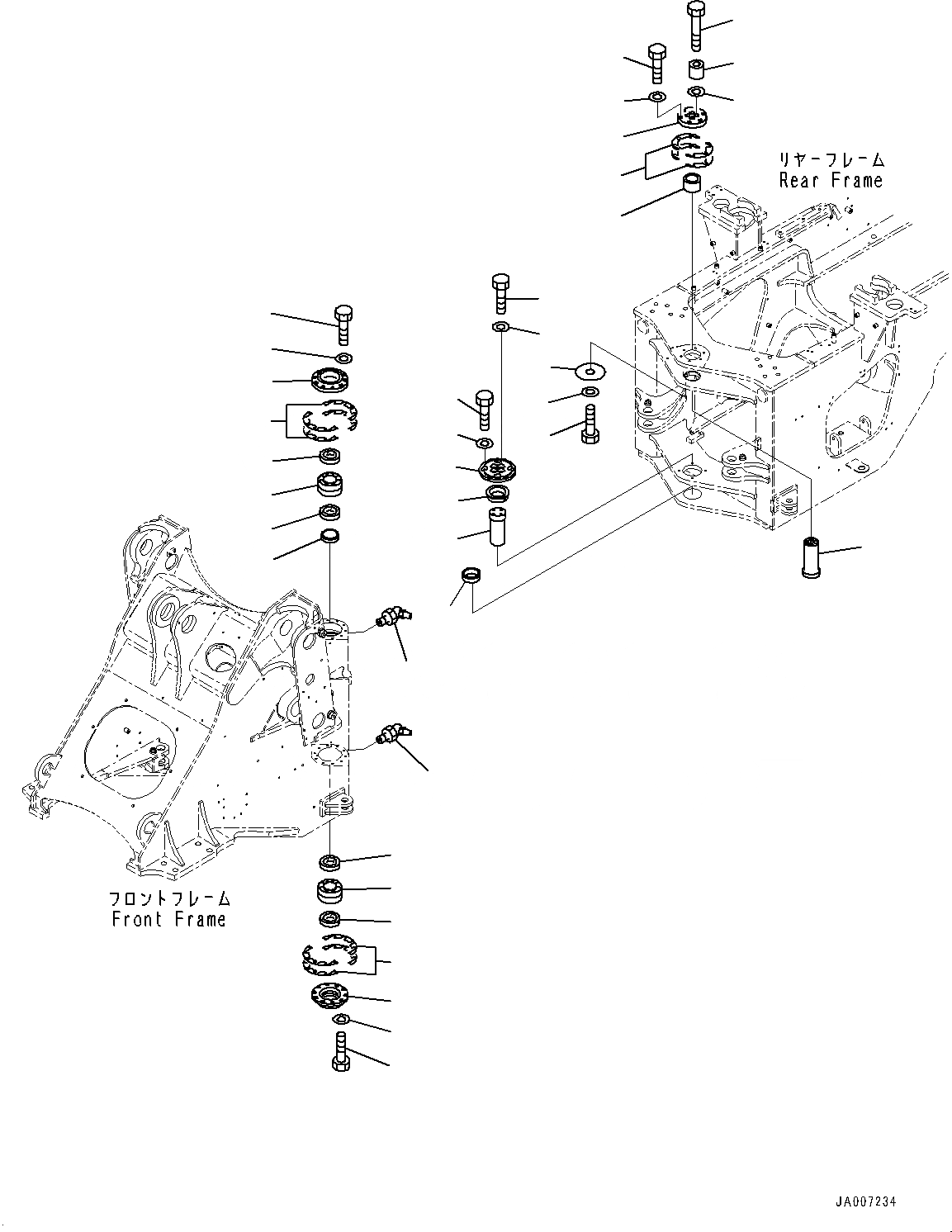 Схема запчастей Komatsu WA380-7 - ПАЛЕЦ(№-) HINGE ПАЛЕЦ