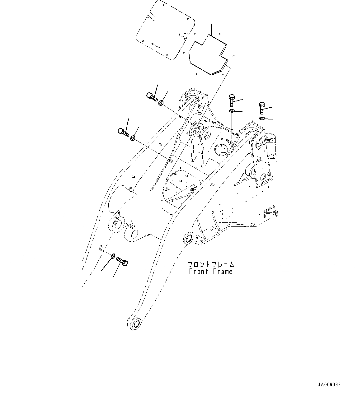 Схема запчастей Komatsu WA380-7 - СОЧЛ. СОЕД. БЛОКИР. BAR И РАМА COVER, ЩИТКИ (№-) СОЧЛ. СОЕД. БЛОКИР. BAR И РАМА COVER, С 3-Х СЕКЦ. КОНТР. КЛАПАНОМ, СИЛОВАЯ ПЕРЕДАЧА ЧАСТИ КОРПУСА