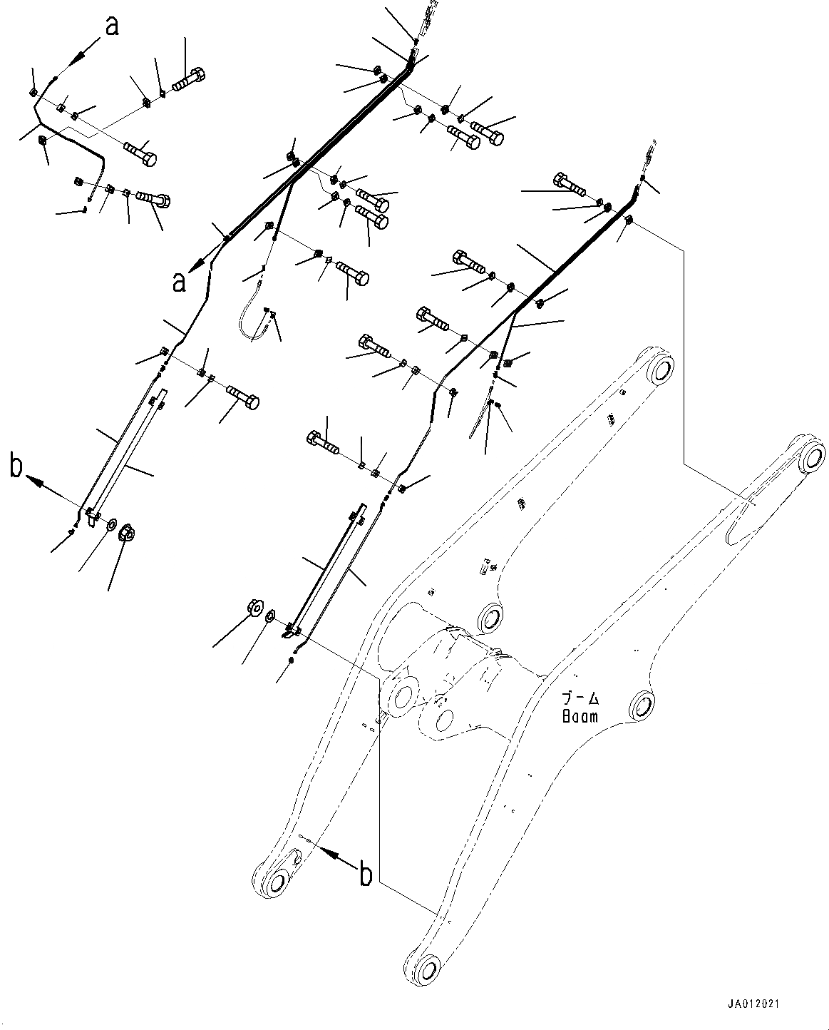 Схема запчастей Komatsu WA380-7 - УДАЛЕНН. СИСТ. СМАЗКИ СИСТЕМА, СТРЕЛА (№-) УДАЛЕНН. СИСТ. СМАЗКИ СИСТЕМА, С ВЫСОК. ПОДЪЕМ РУКОЯТЬ, АВТОМАТИЧ.-СИСТ. СМАЗКИ СИСТЕМА