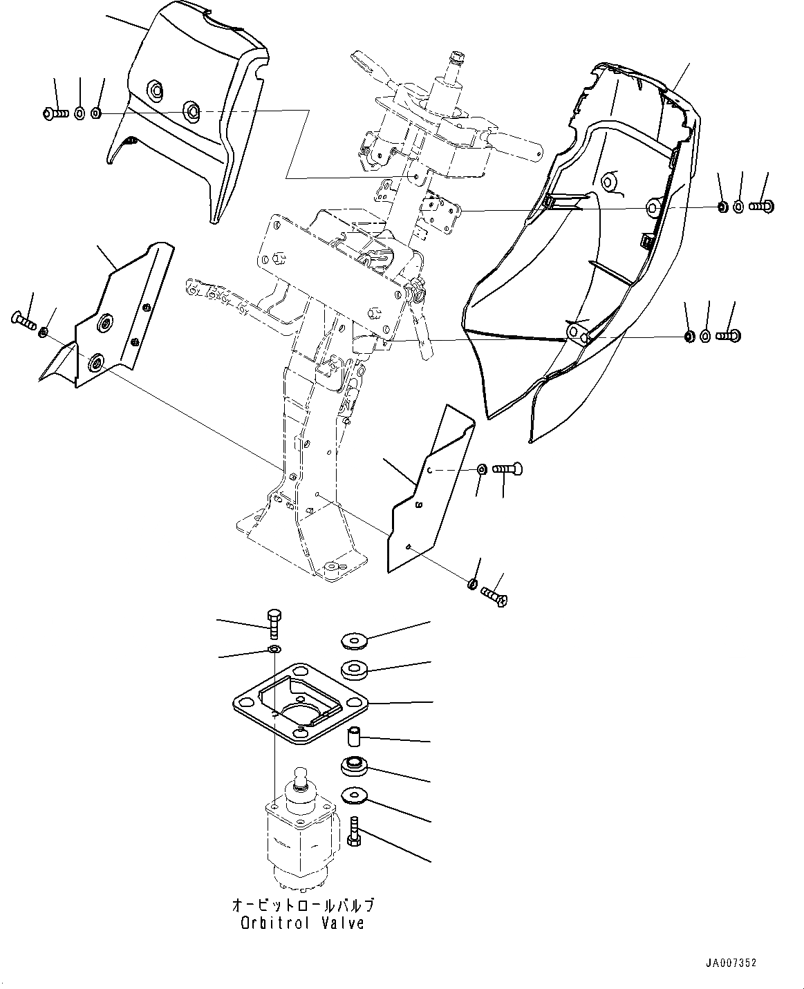 Схема запчастей Komatsu WA380-7 - КАБИНА ROPS И ОСНОВН. КОНСТРУКЦИЯ ГРУППА, РУЛЕВ. КОЛОН. КРЫШКА(№-) КАБИНА ROPS И ОСНОВН. КОНСТРУКЦИЯ ГРУППА, С ДОПОЛН. ЛАМПА РАБОЧ. ОСВЕЩЕНИЯ, КАБИНА, АВТОМАТИЧ. IDLE СТОП, АВТОМАТИЧ.-СИСТ. СМАЗКИ СИСТЕМА, PROVISION ДЛЯ C