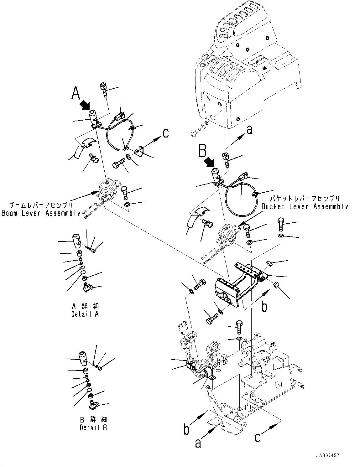 Схема запчастей Komatsu WA380-7 - УПРАВЛЕНИЕ ПОГРУЗКОЙ БЛОК, РЫЧАГ (№-) УПРАВЛЕНИЕ ПОГРУЗКОЙ БЛОК, С -EPC РЫЧАГ УПРАВЛЕНИЕ ПОГРУЗКОЙ