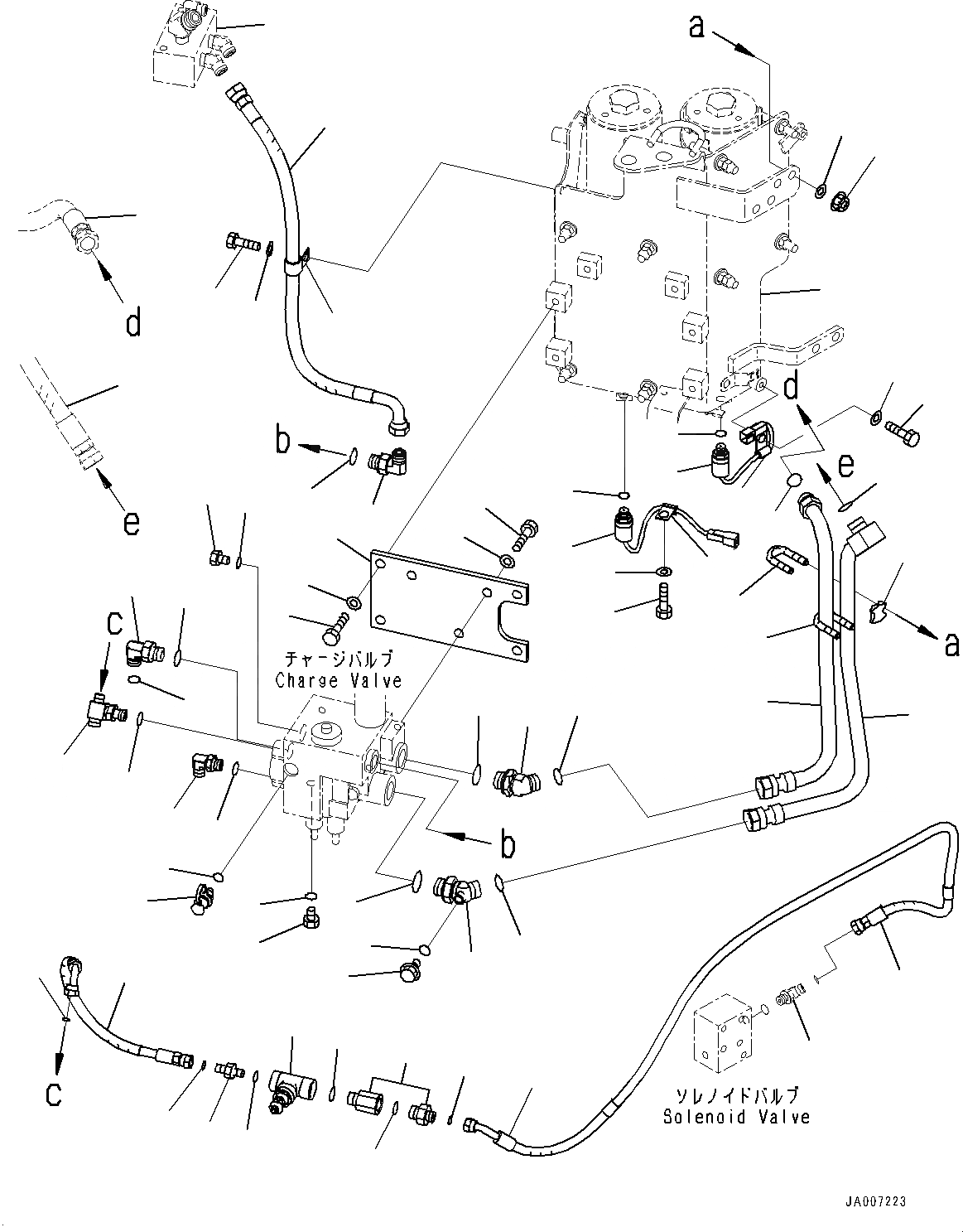 Схема запчастей Komatsu WA380-7 - УПРАВЛ-Е ТОРМОЗОМ, КЛАПАН АККУМУЛЯТОРА КРЕПЛЕНИЕ (/) (№-) УПРАВЛ-Е ТОРМОЗОМ