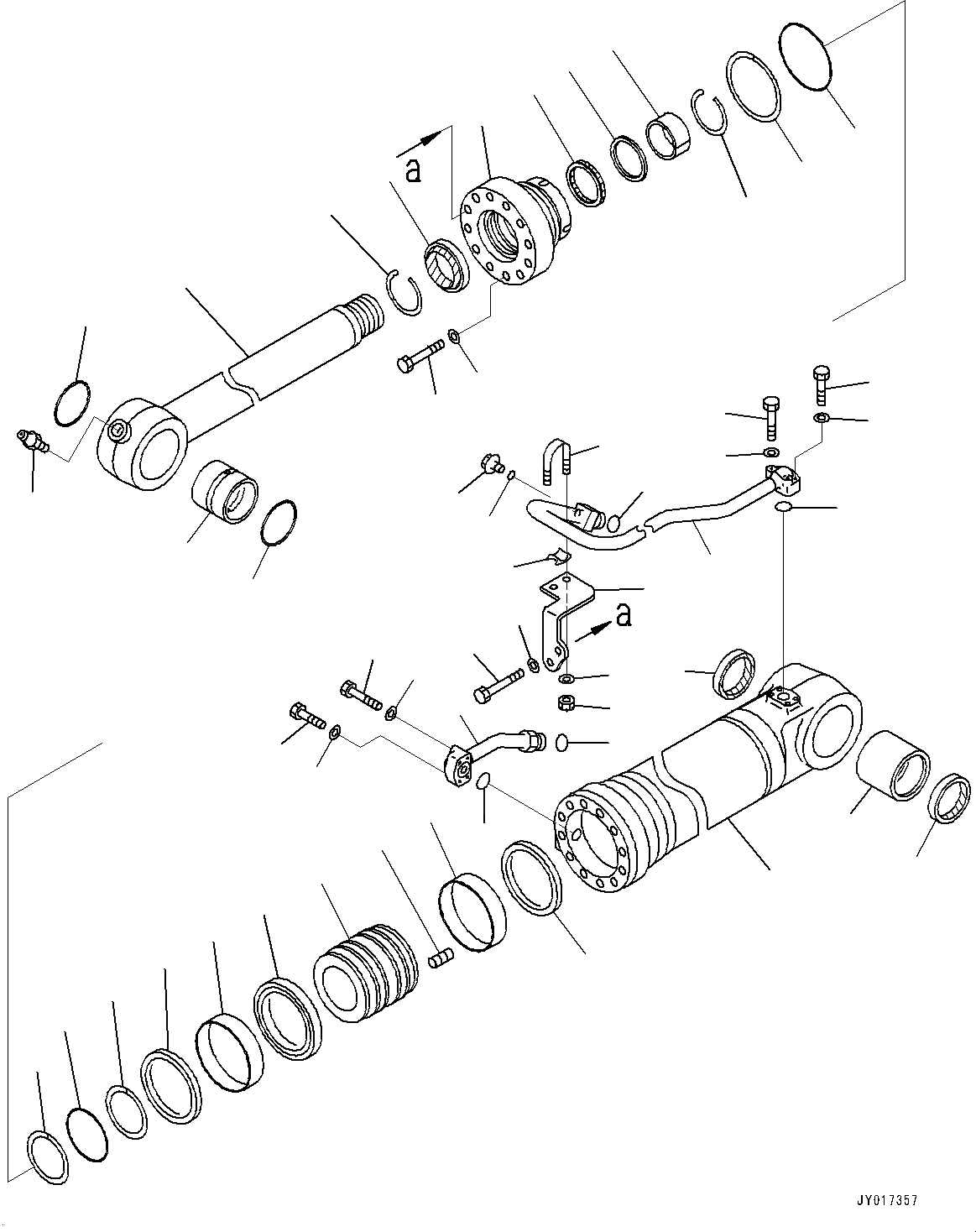 Схема запчастей Komatsu WA380-7 - ЦИЛИНДР КОВША, ВНУТР. ЧАСТИ (№-) ЦИЛИНДР КОВША, БЕЗ ВЫСОК. ПОДЪЕМ РУКОЯТЬ, БОЛЬШ. DIAMETER ТИП, ВИЛЫ