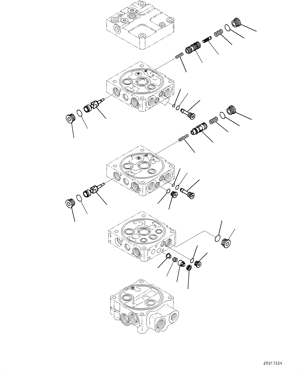 Схема запчастей Komatsu WA380-7 - ГИДРАВЛ УПРАВЛЯЮЩ. КЛАПАН, 2-Х СЕКЦИОНН., ВНУТР. ЧАСТИ (/8) ГИДРАВЛ УПРАВЛЯЮЩ. КЛАПАН, 2-Х СЕКЦИОНН., ВНУТР. ЧАСТИ