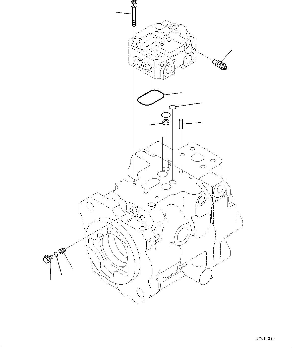 Схема запчастей Komatsu WA380-7 - ГИДР. НАСОС., ПОГРУЗ. НАСОС (/) ГИДР. НАСОС.